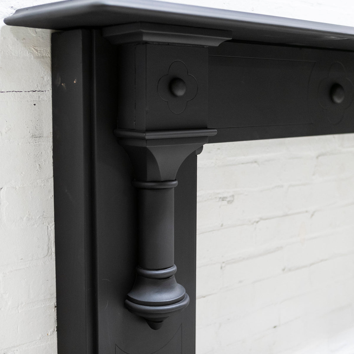 Large Antique Victorian Slate Fireplace Surround With Corbels | The Architectural Forum