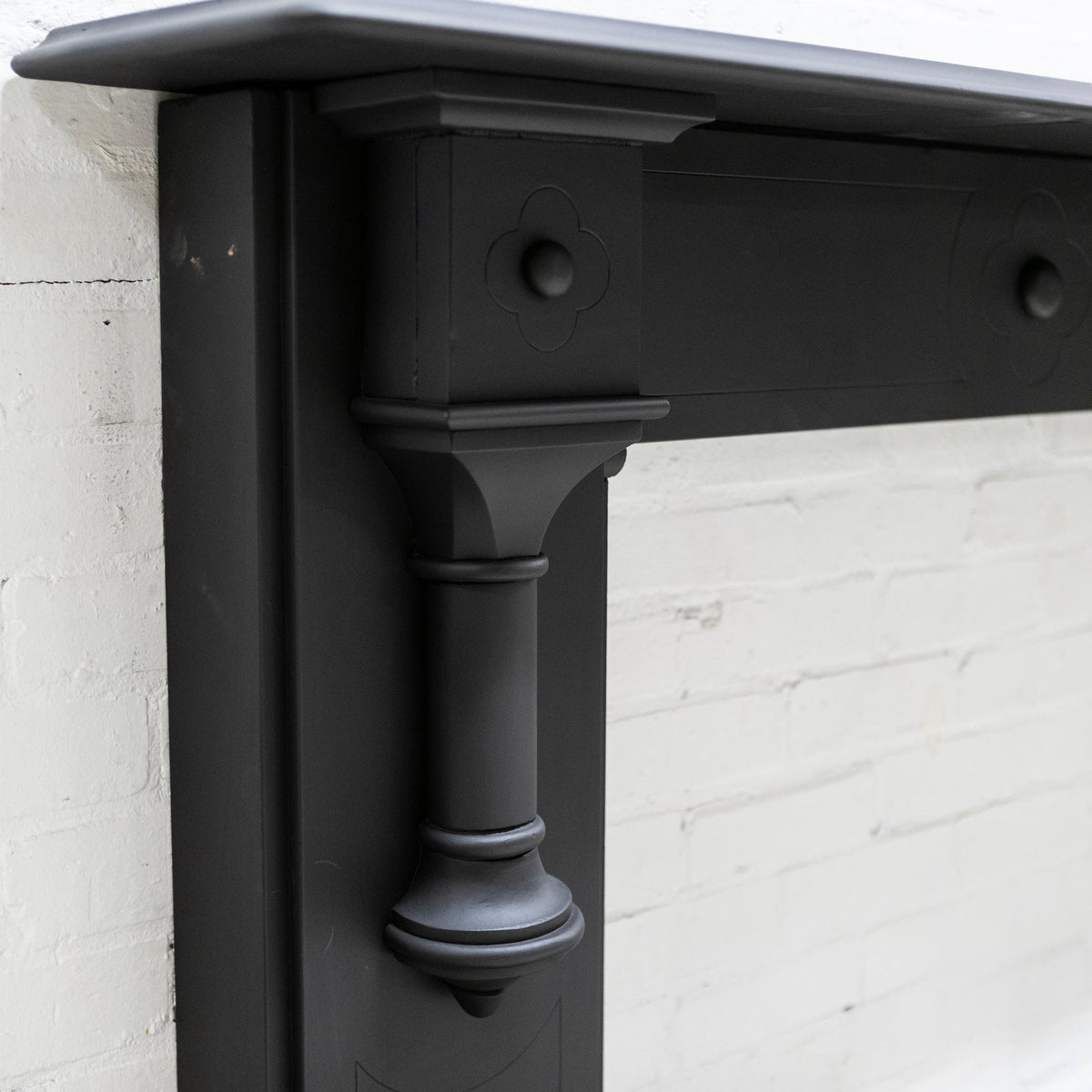 Large Antique Victorian Slate Fireplace Surround With Corbels | The Architectural Forum