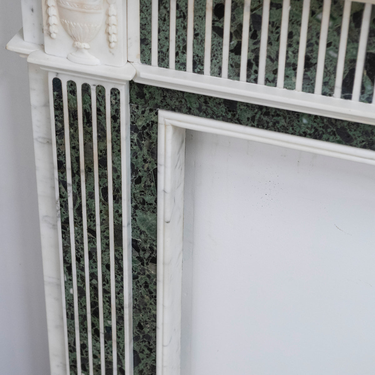 Reclaimed Georgian Style Statuary &amp; Verde Marble Surround (Pair Available) | The Architectural Forum