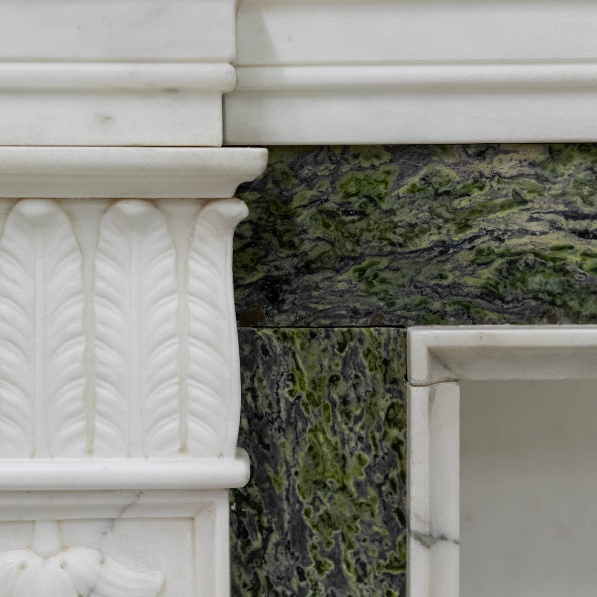 Antique Georgian Chimneypiece with Statuary &amp; Connemara &quot;Irish Green&quot; Marble | The Architectural Forum