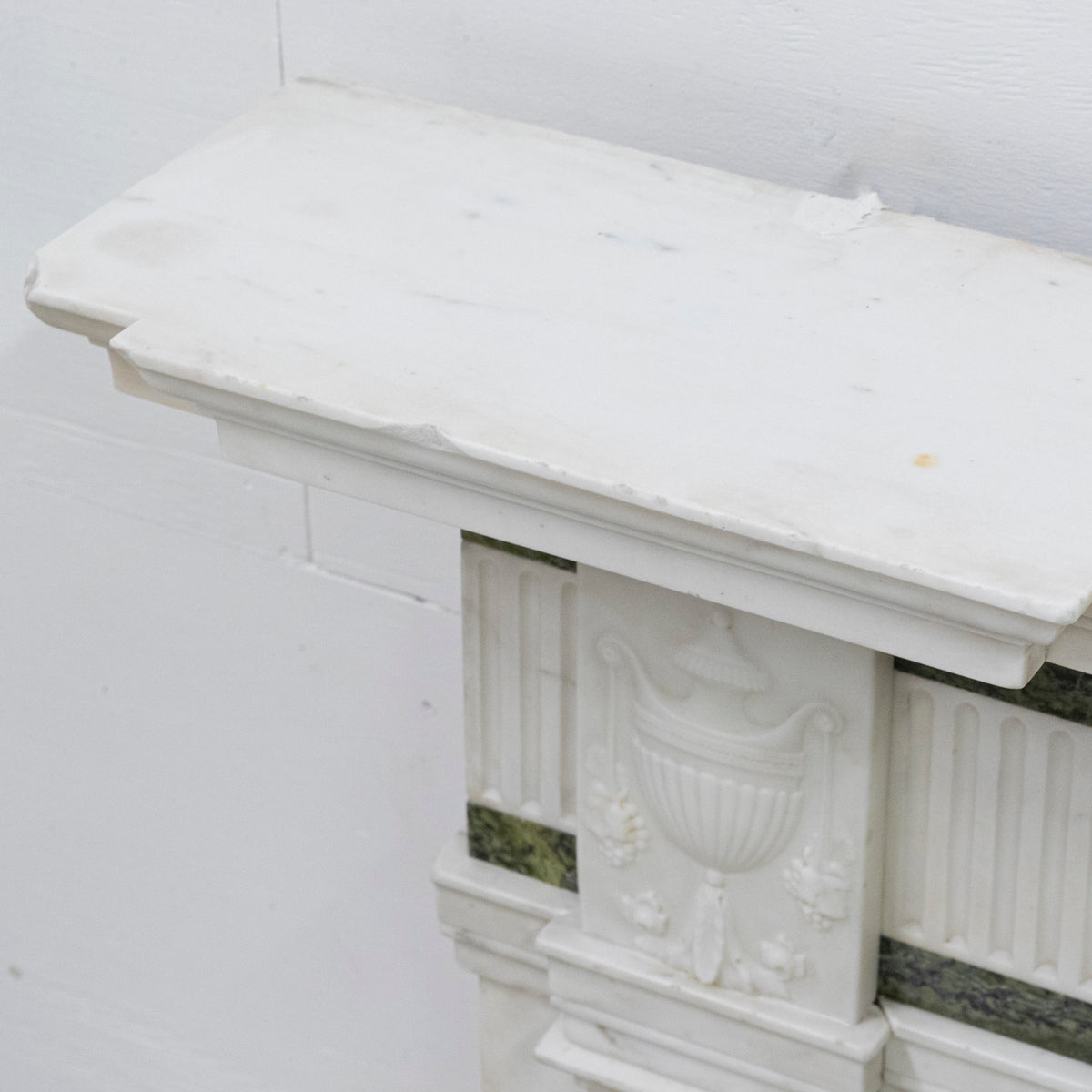 Antique Georgian Chimneypiece with Statuary &amp; Connemara &quot;Irish Green&quot; Marble | The Architectural Forum