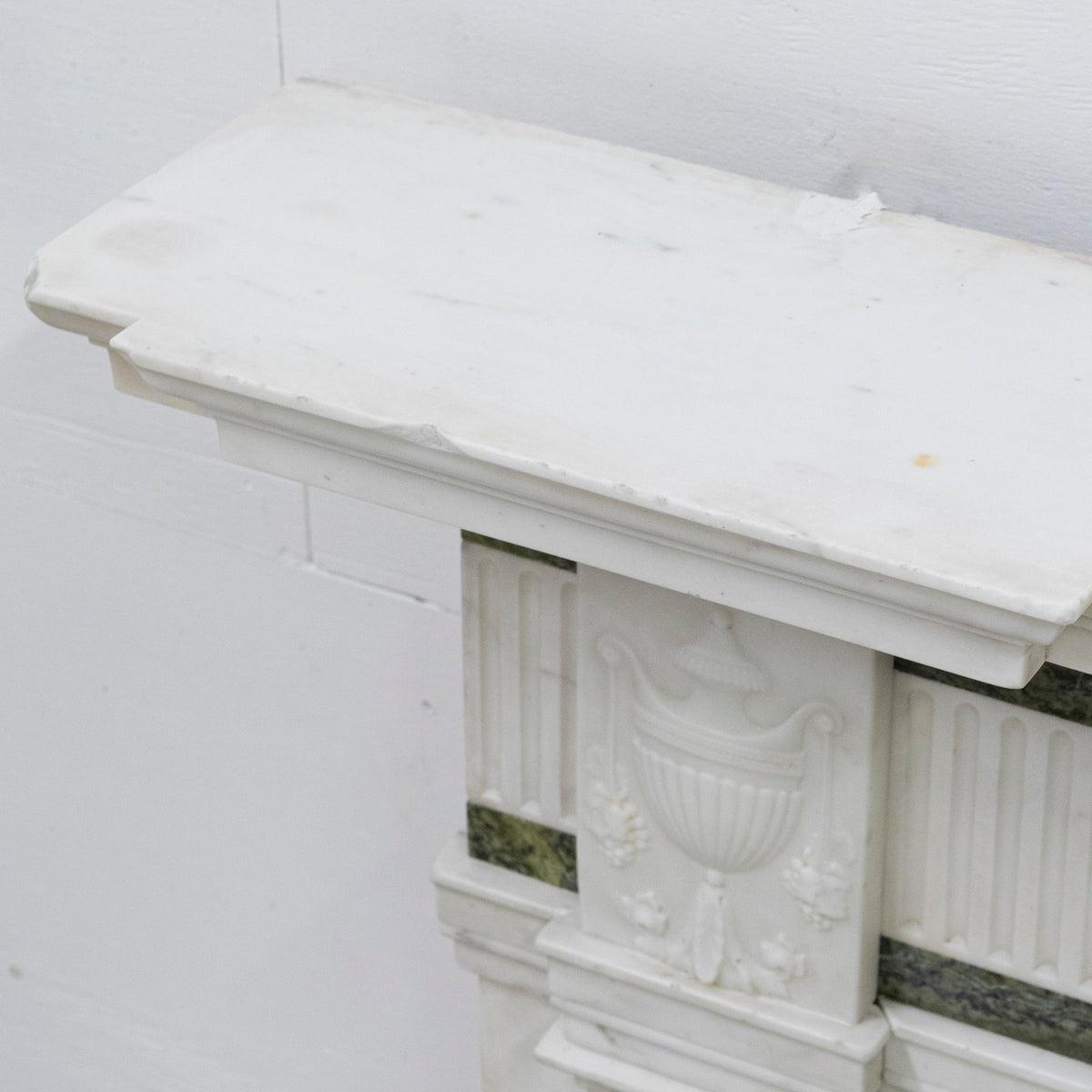 Antique Georgian Chimneypiece with Statuary &amp; Connemara "Irish Green" Marble | The Architectural Forum