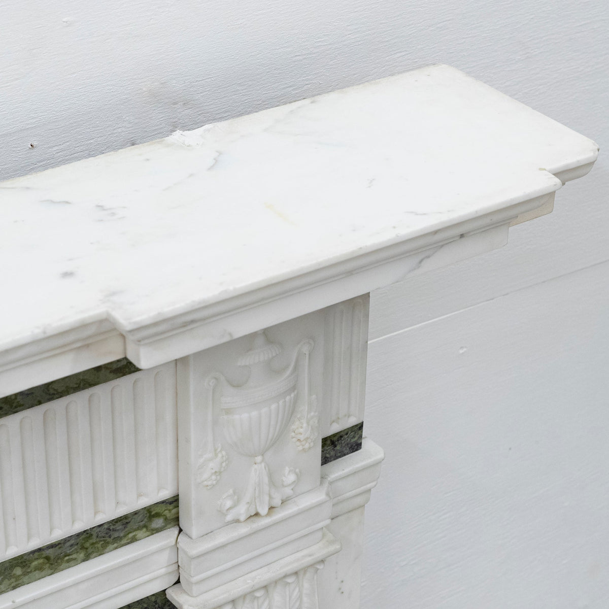 Antique Georgian Chimneypiece with Statuary &amp; Connemara "Irish Green" Marble | The Architectural Forum