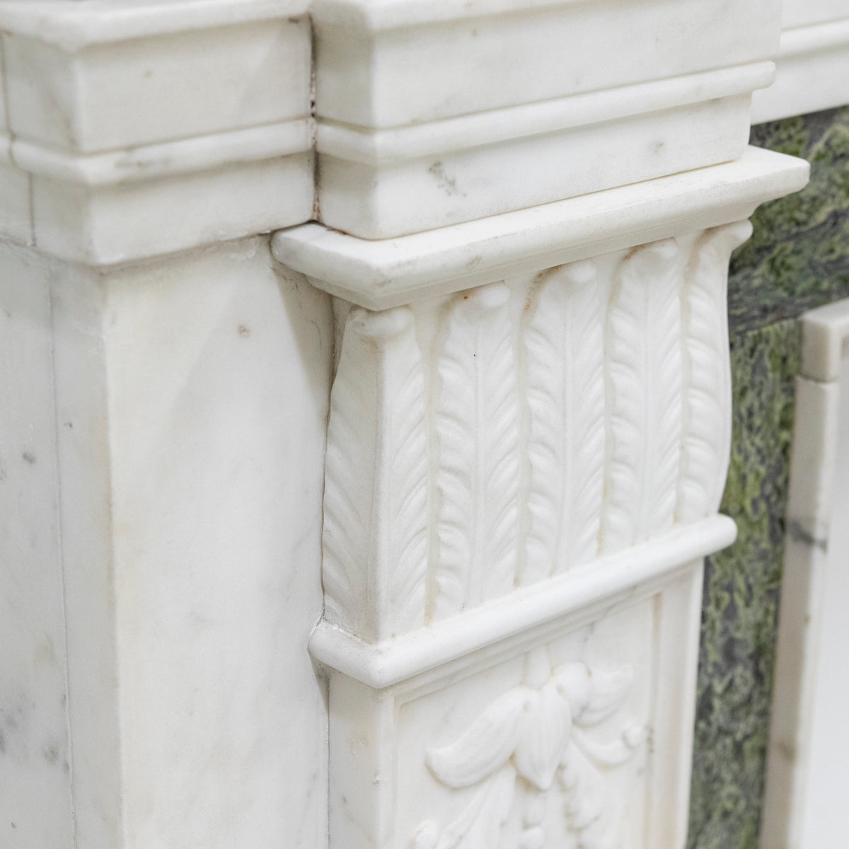Antique Georgian Chimneypiece with Statuary &amp; Connemara &quot;Irish Green&quot; Marble | The Architectural Forum
