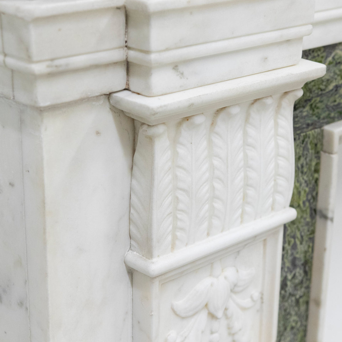 Antique Georgian Chimneypiece with Statuary &amp; Connemara "Irish Green" Marble | The Architectural Forum