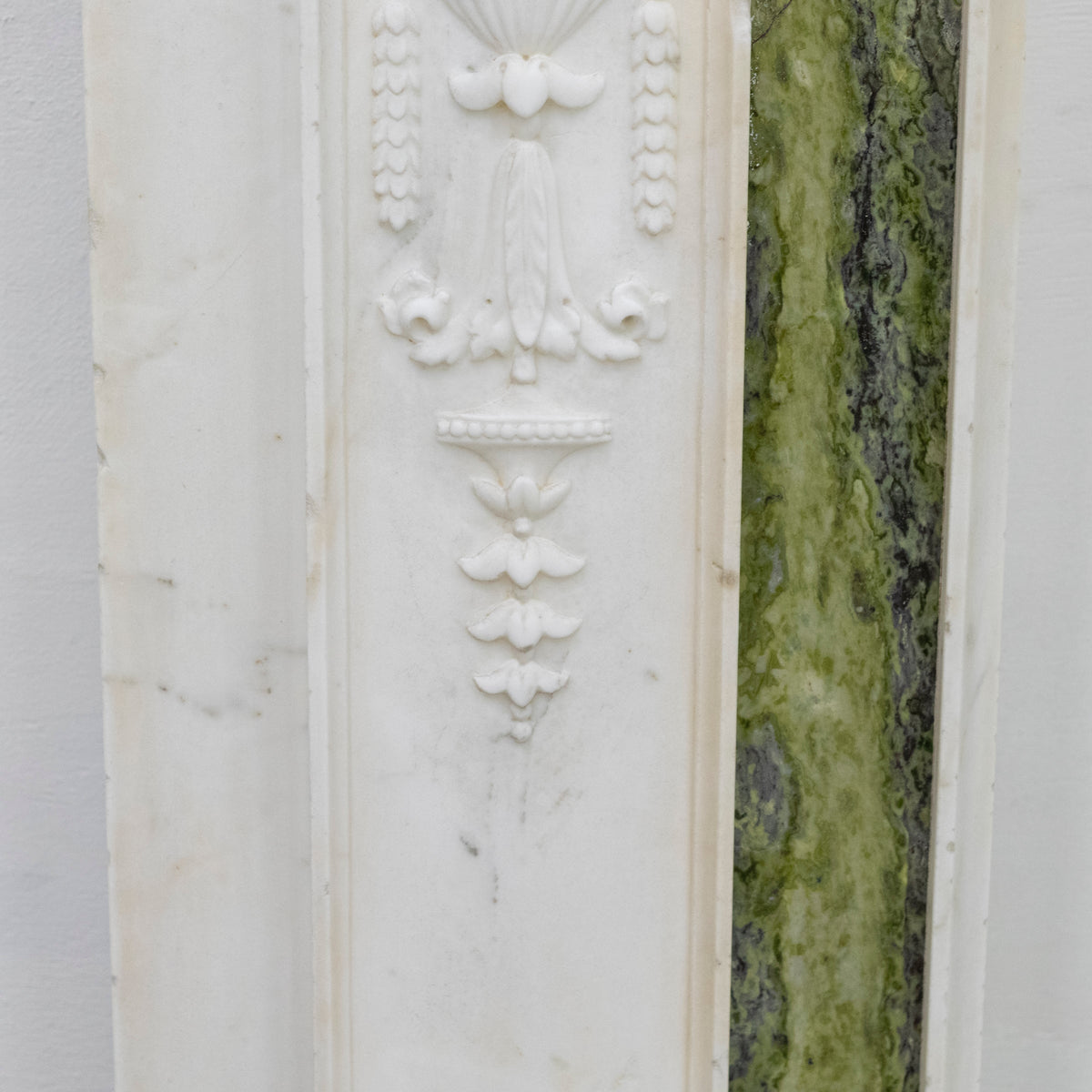 Antique Georgian Chimneypiece with Statuary &amp; Connemara "Irish Green" Marble | The Architectural Forum