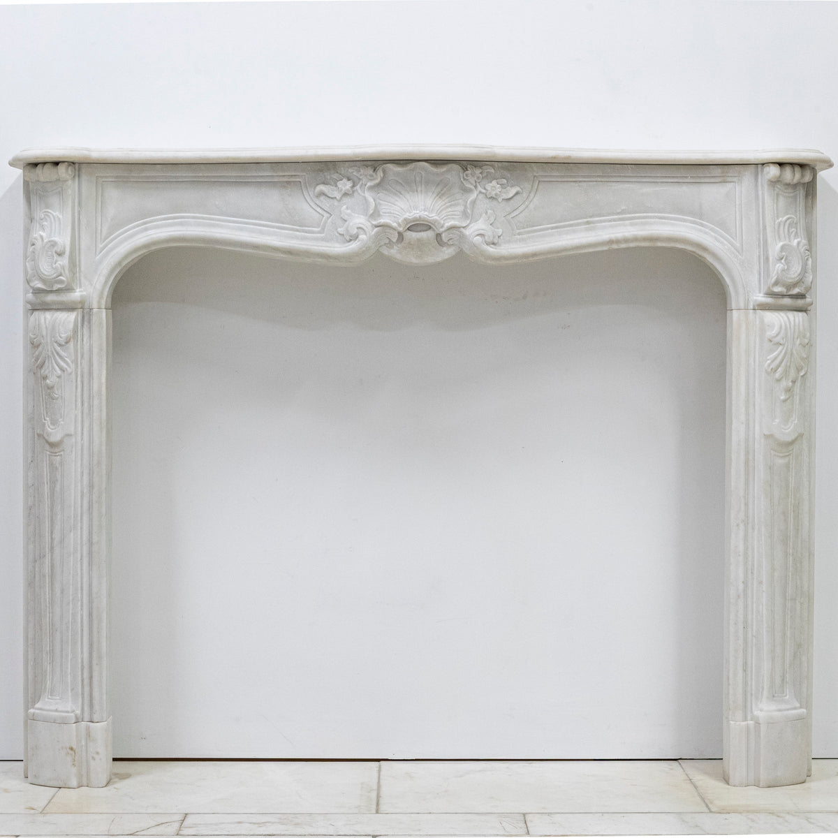 Antique Louis XV French Style Statuary Marble Fireplace | The Architectural Forum