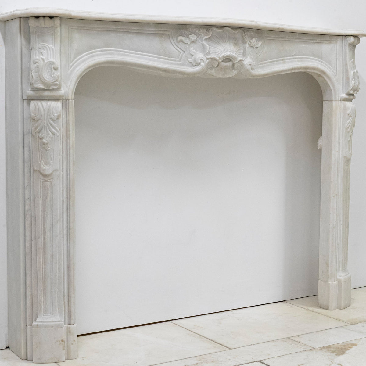 Antique Louis XV French Style Statuary Marble Fireplace | The Architectural Forum