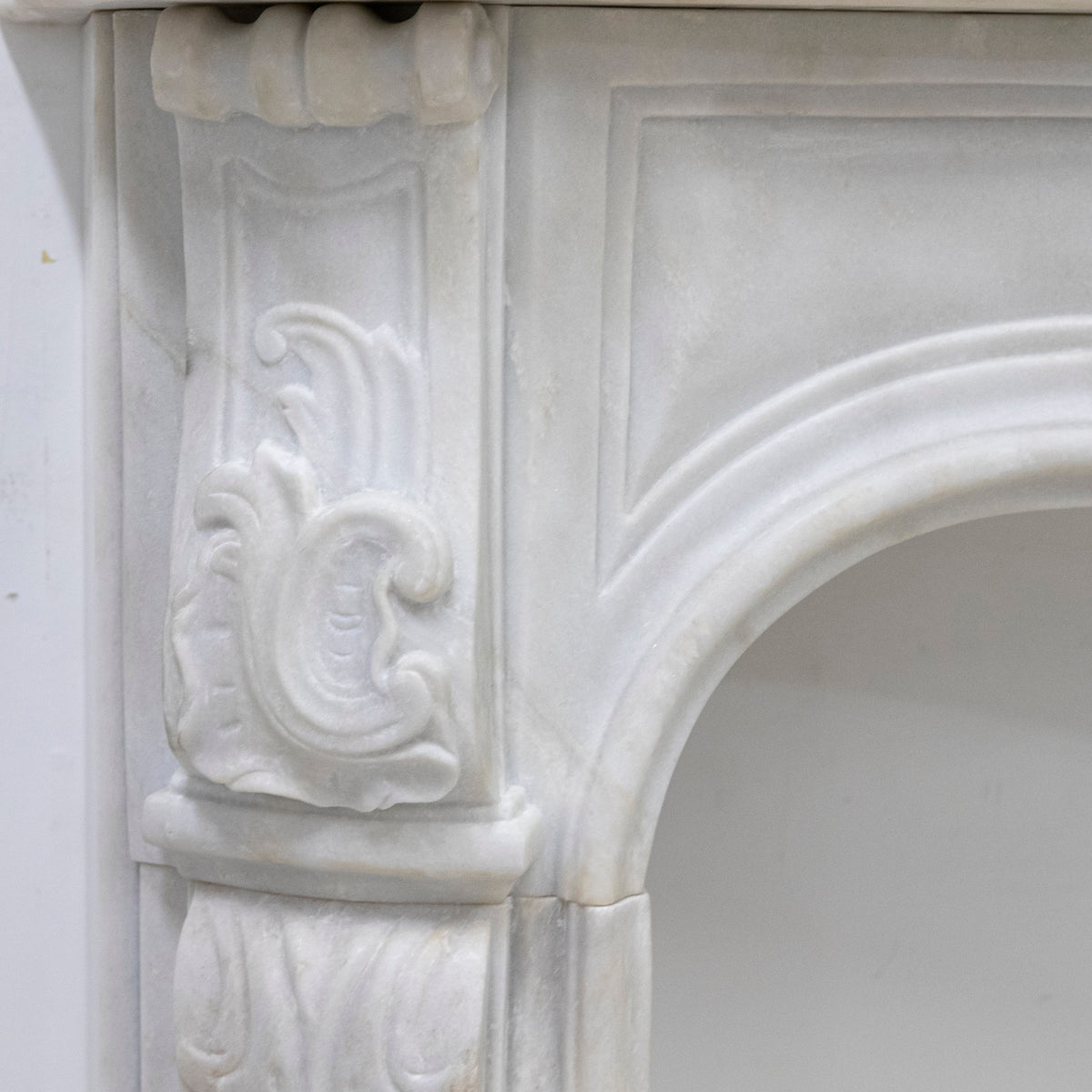 Antique Louis XV French Style Statuary Marble Fireplace | The Architectural Forum
