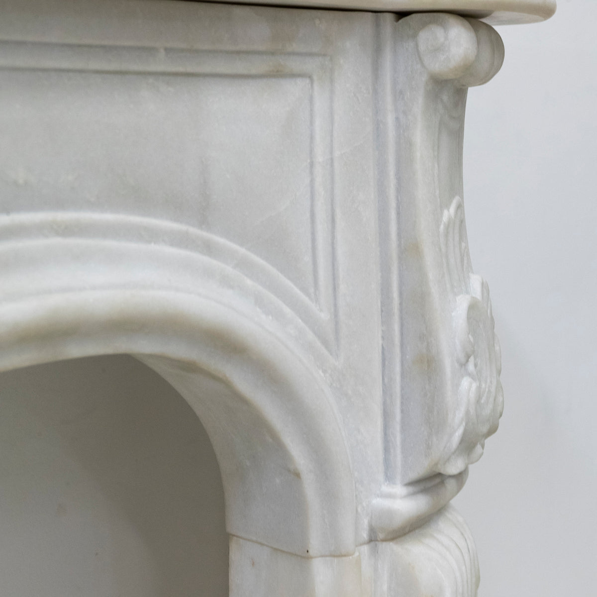 Antique Louis XV French Style Statuary Marble Fireplace | The Architectural Forum