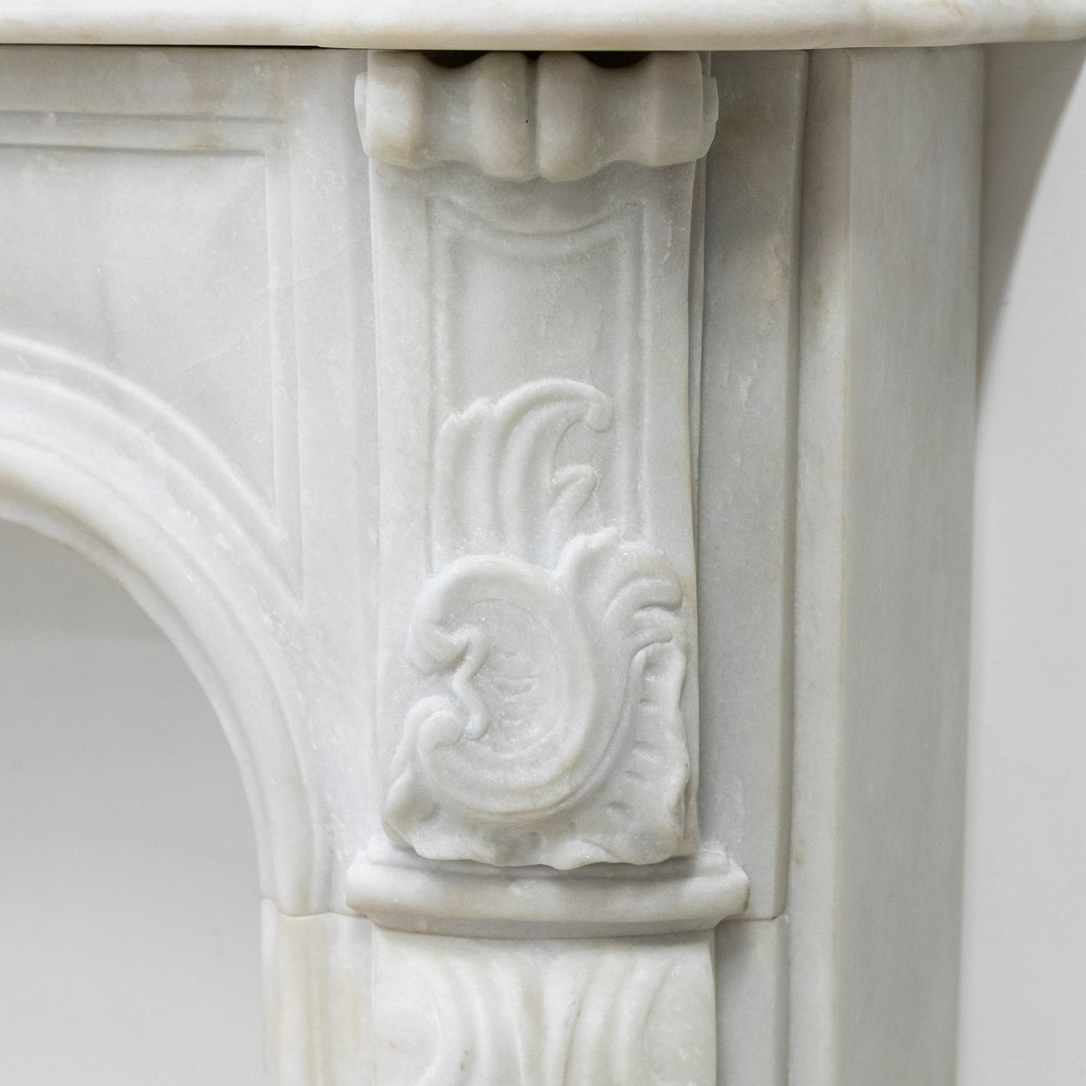 Antique Louis XV French Style Statuary Marble Fireplace | The Architectural Forum
