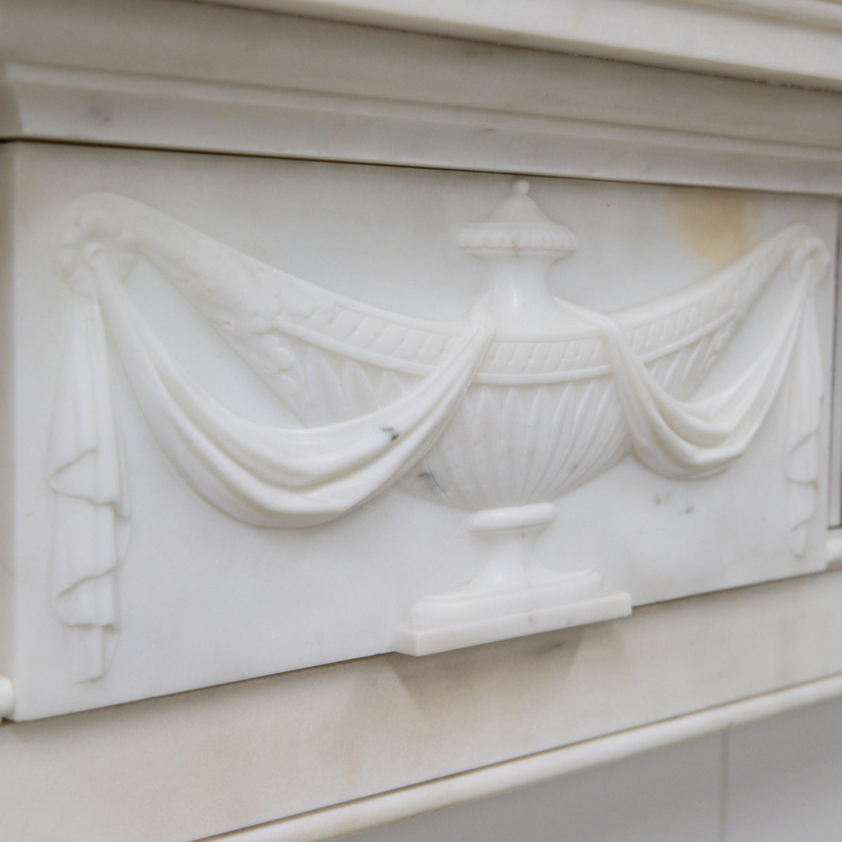 Marble Antique Late Georgian Statuary and Spanish Brocatello Inlay Chimneypiece c.1790 | The Architectural Forum