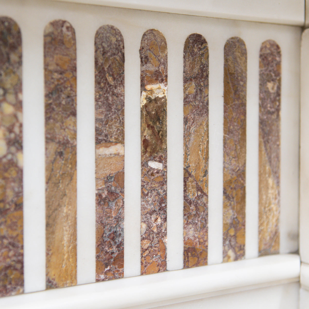 Marble Antique Late Georgian Statuary and Spanish Brocatello Inlay Chimneypiece c.1790 | The Architectural Forum