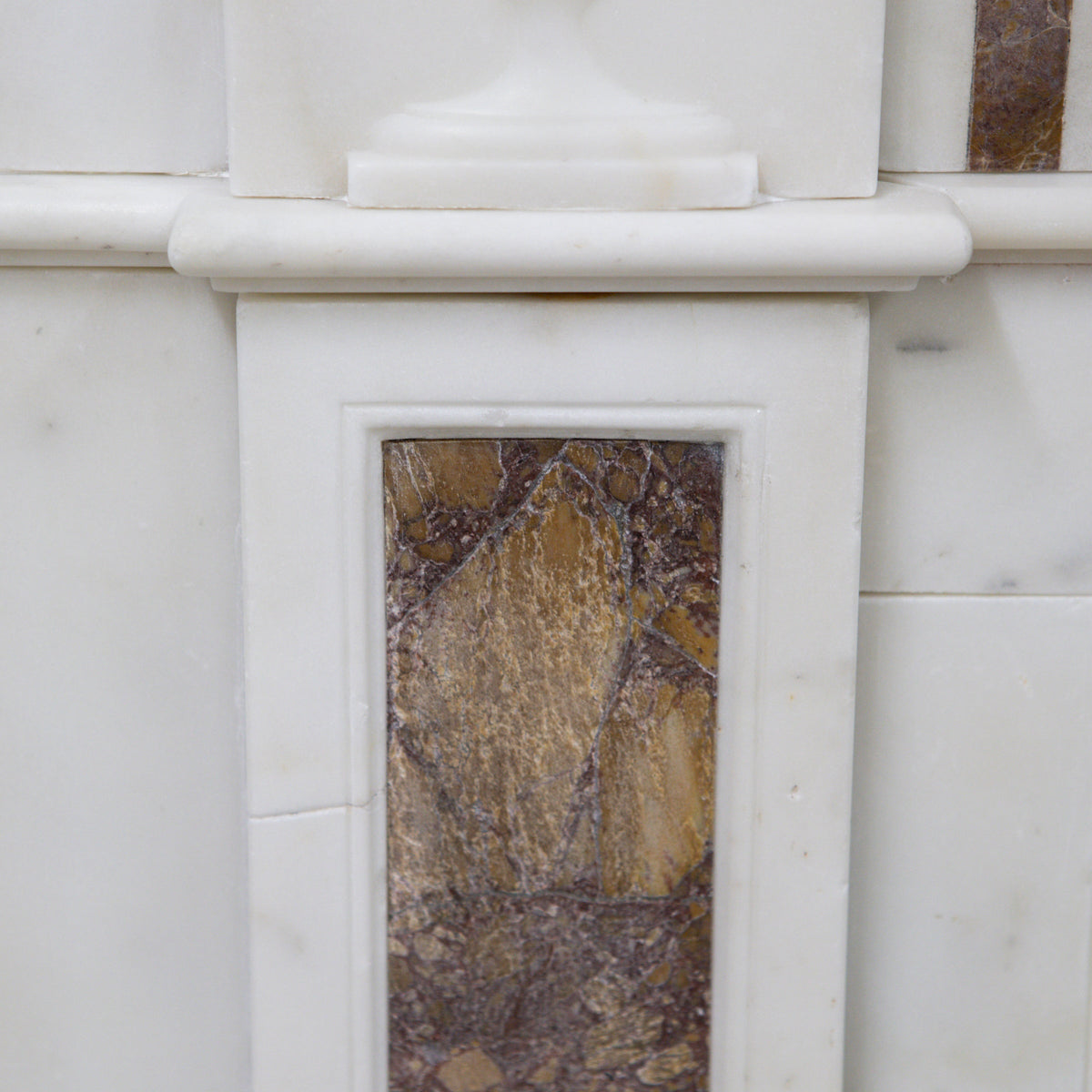 Marble Antique Late Georgian Statuary and Spanish Brocatello Inlay Chimneypiece c.1790 | The Architectural Forum