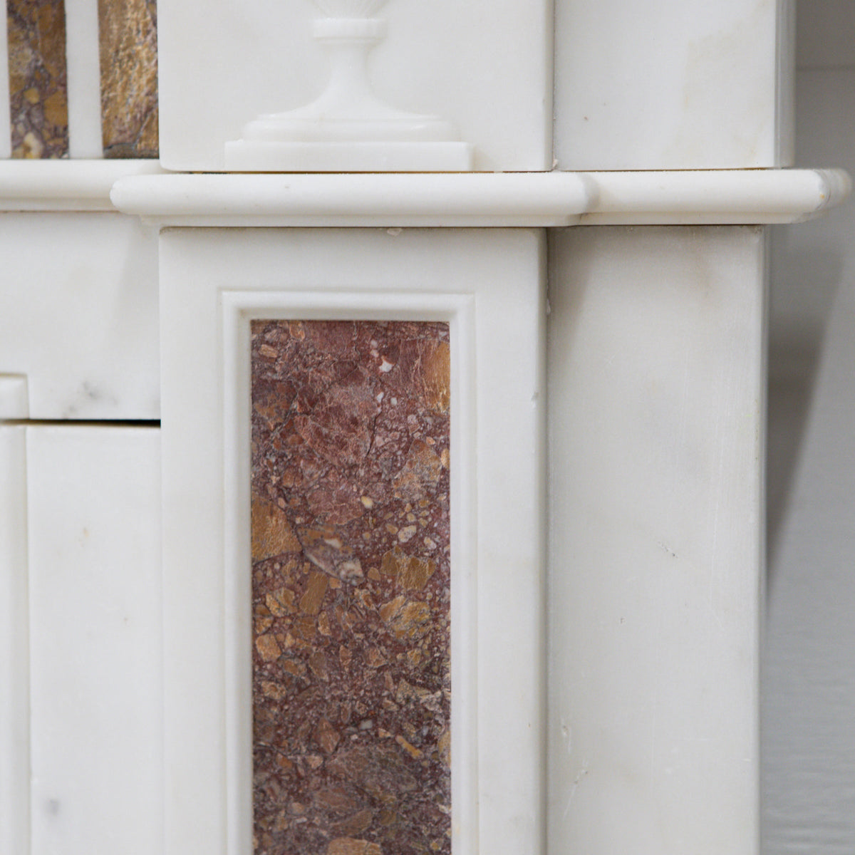 Marble Antique Late Georgian Statuary and Spanish Brocatello Inlay Chimneypiece c.1790 | The Architectural Forum