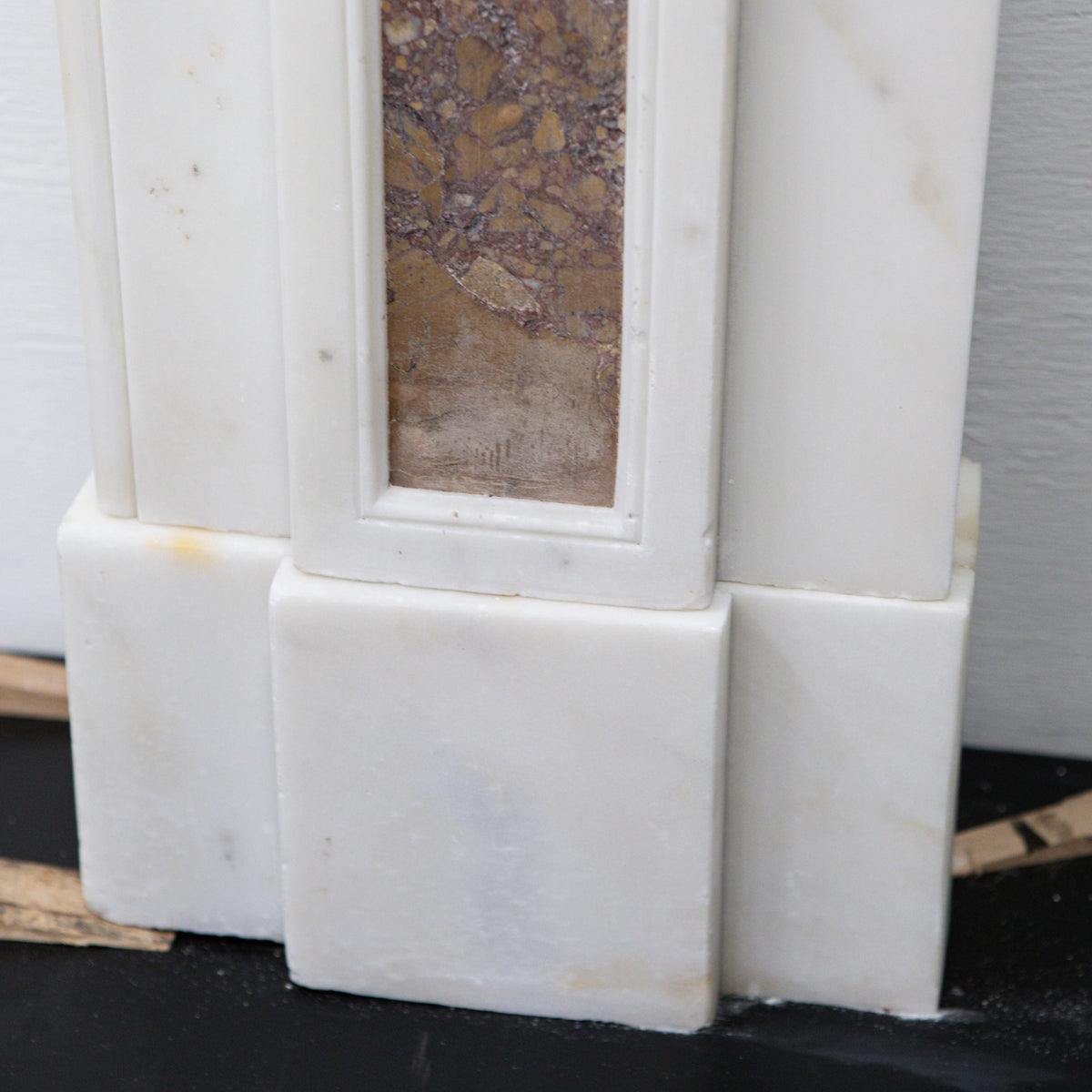 Marble Antique Late Georgian Statuary and Spanish Brocatello Inlay Chimneypiece c.1790 | The Architectural Forum