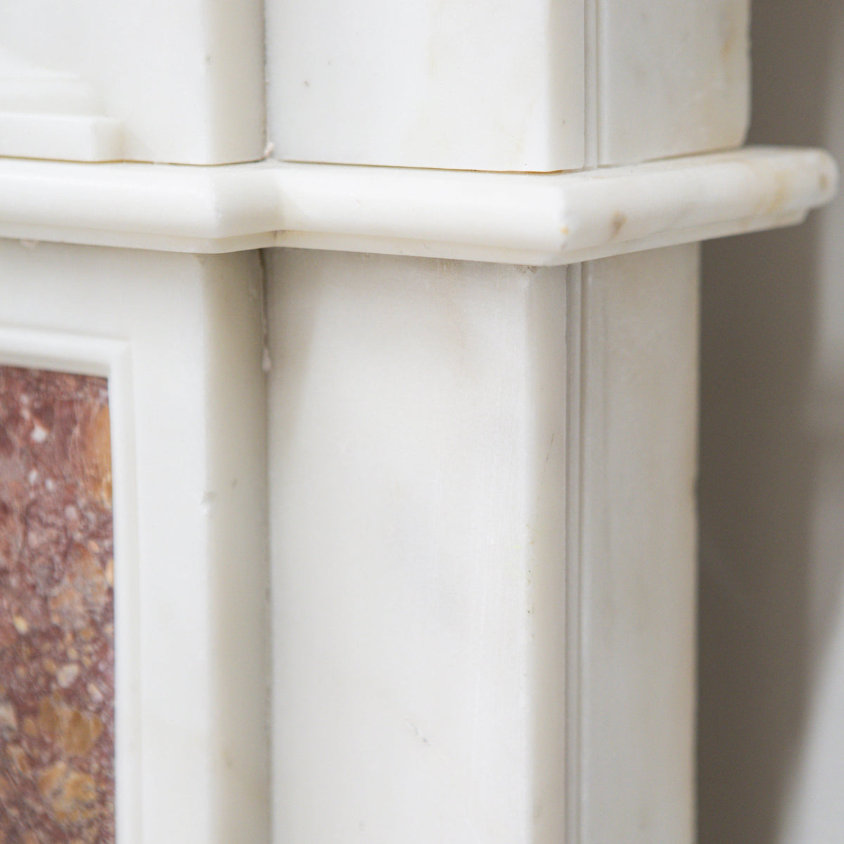 Marble Antique Late Georgian Statuary and Spanish Brocatello Inlay Chimneypiece c.1790 | The Architectural Forum