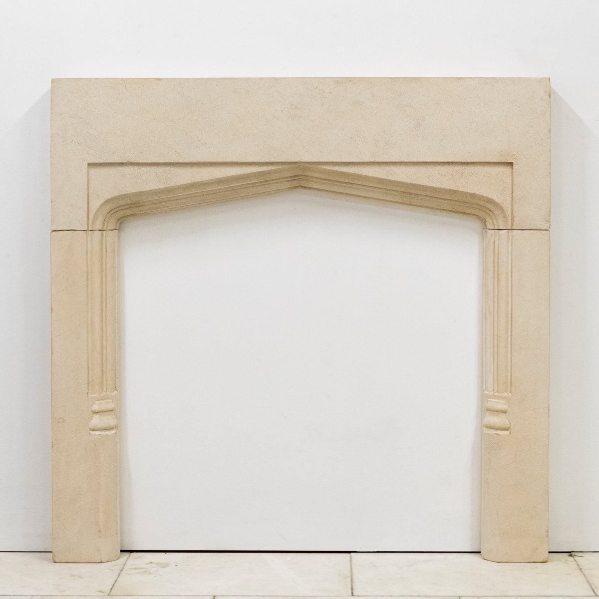 Antique Gothic Revival Bath Stone Fireplace Surround | The Architectural Forum