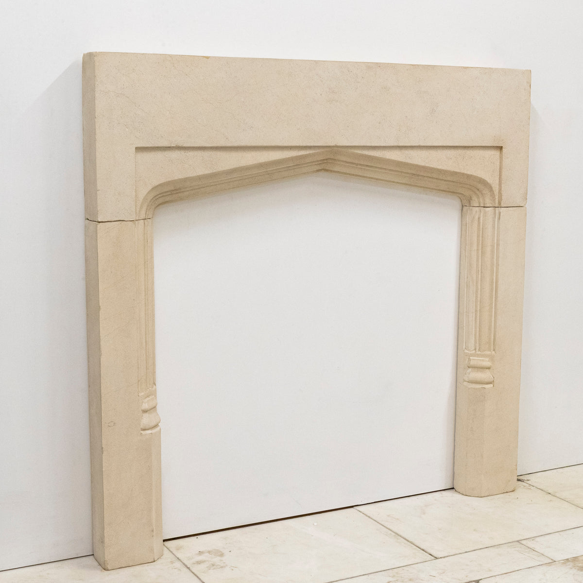 Antique Gothic Revival Bath Stone Fireplace Surround | The Architectural Forum