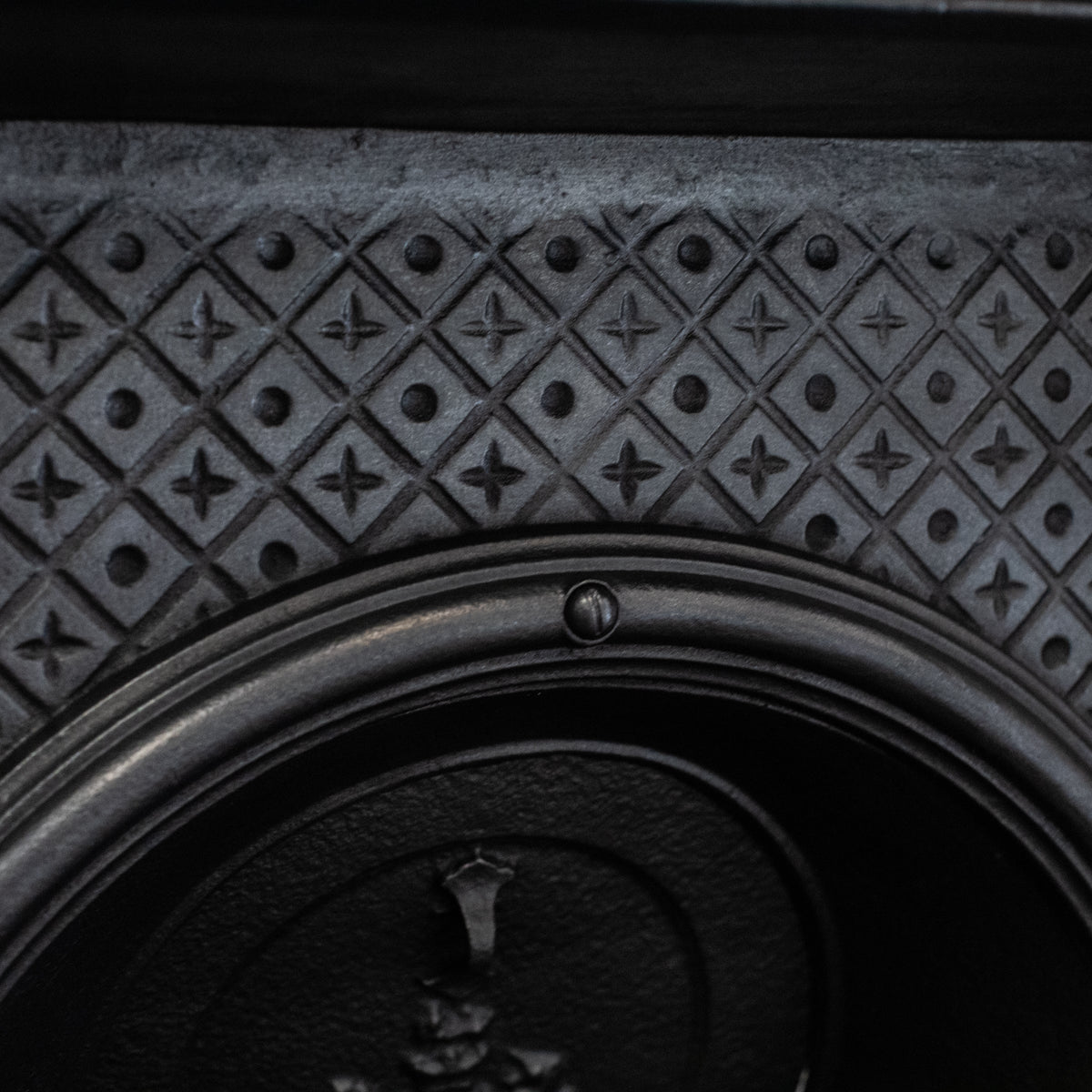 Antique Cast Iron Fireplace Insert with Original Tiles | The Architectural Forum