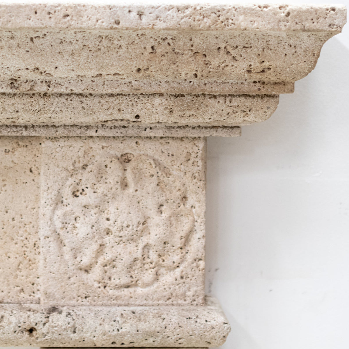 Reclaimed Large Rustic Travertine Fireplace Surround | The Architectural Forum
