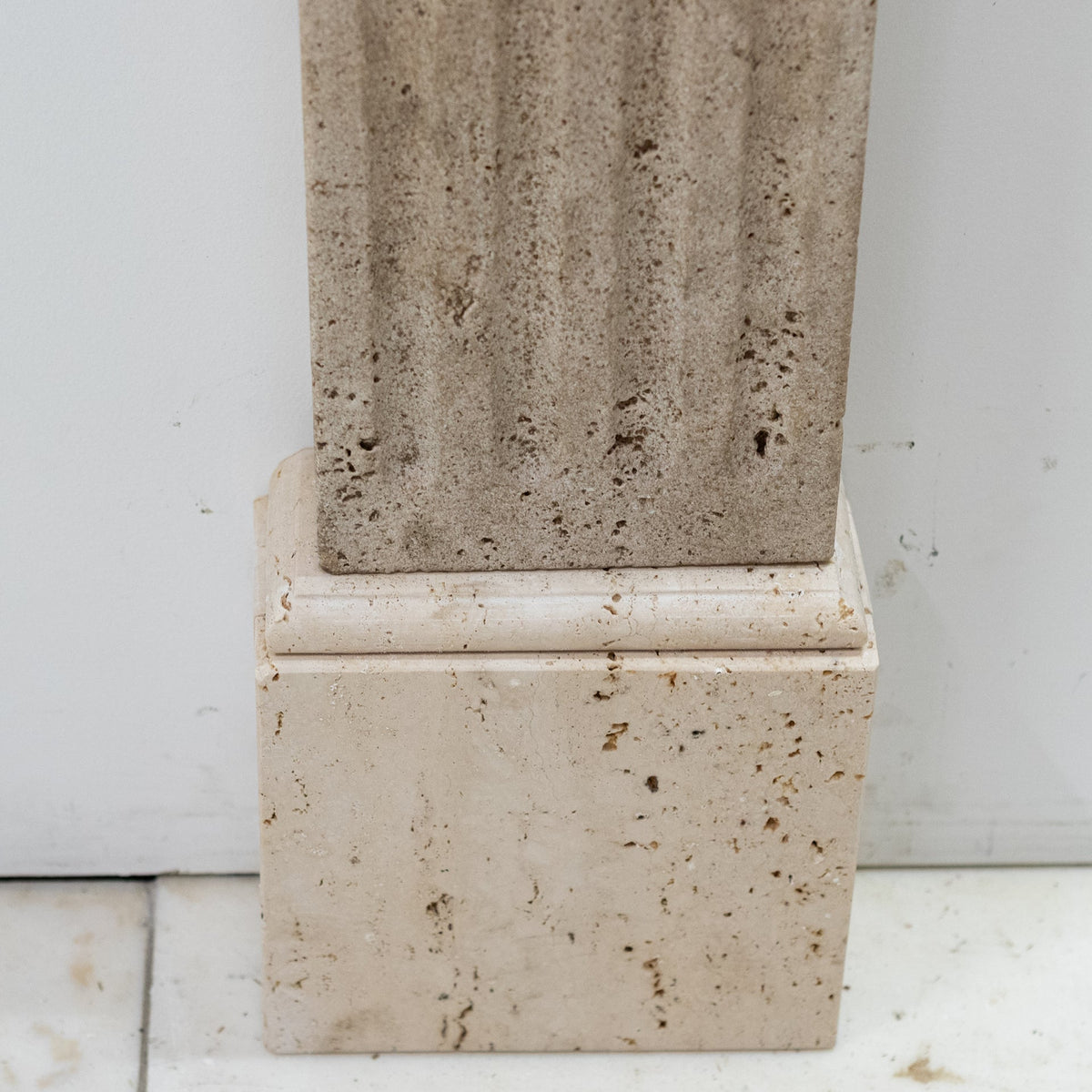 Reclaimed Large Rustic Travertine Fireplace Surround | The Architectural Forum