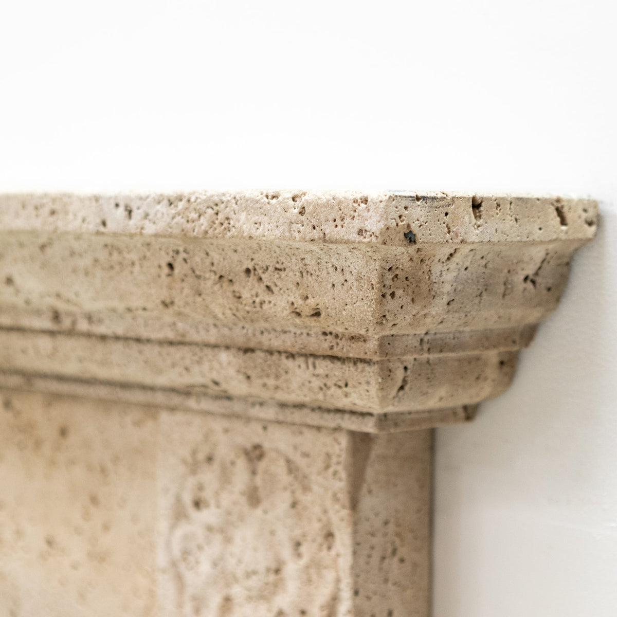 Reclaimed Large Rustic Travertine Fireplace Surround | The Architectural Forum