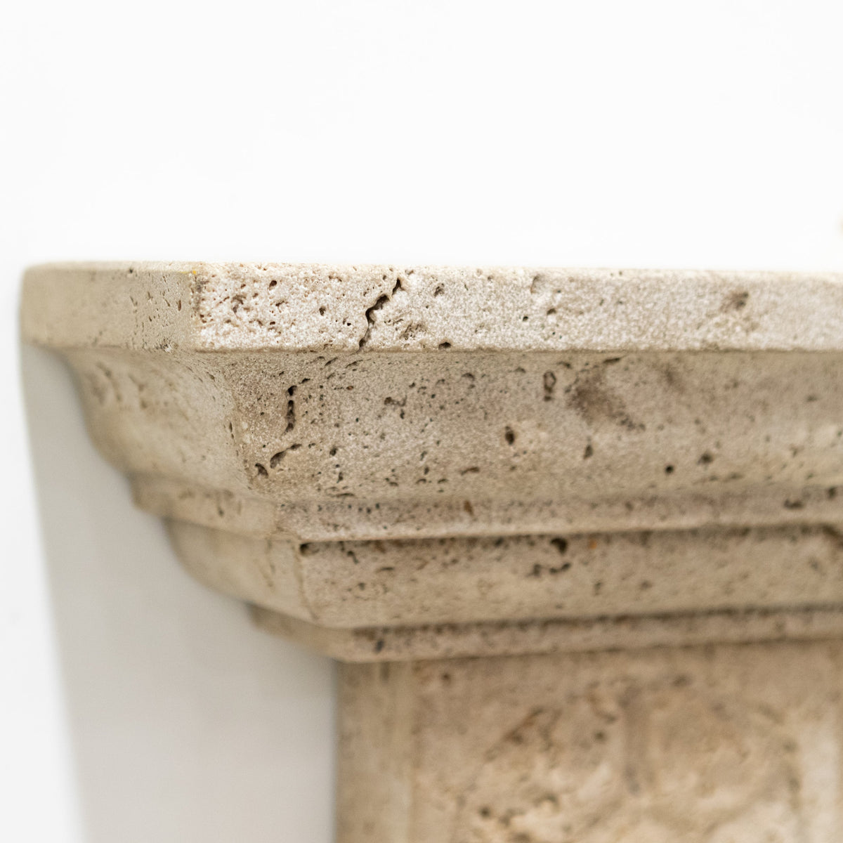 Antique Rustic Travertine Fireplace Surround