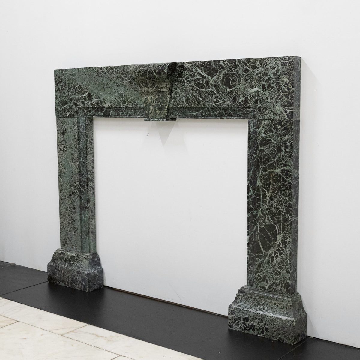 Large Green Verde Marble Fireplace Surround | The Architectural Forum