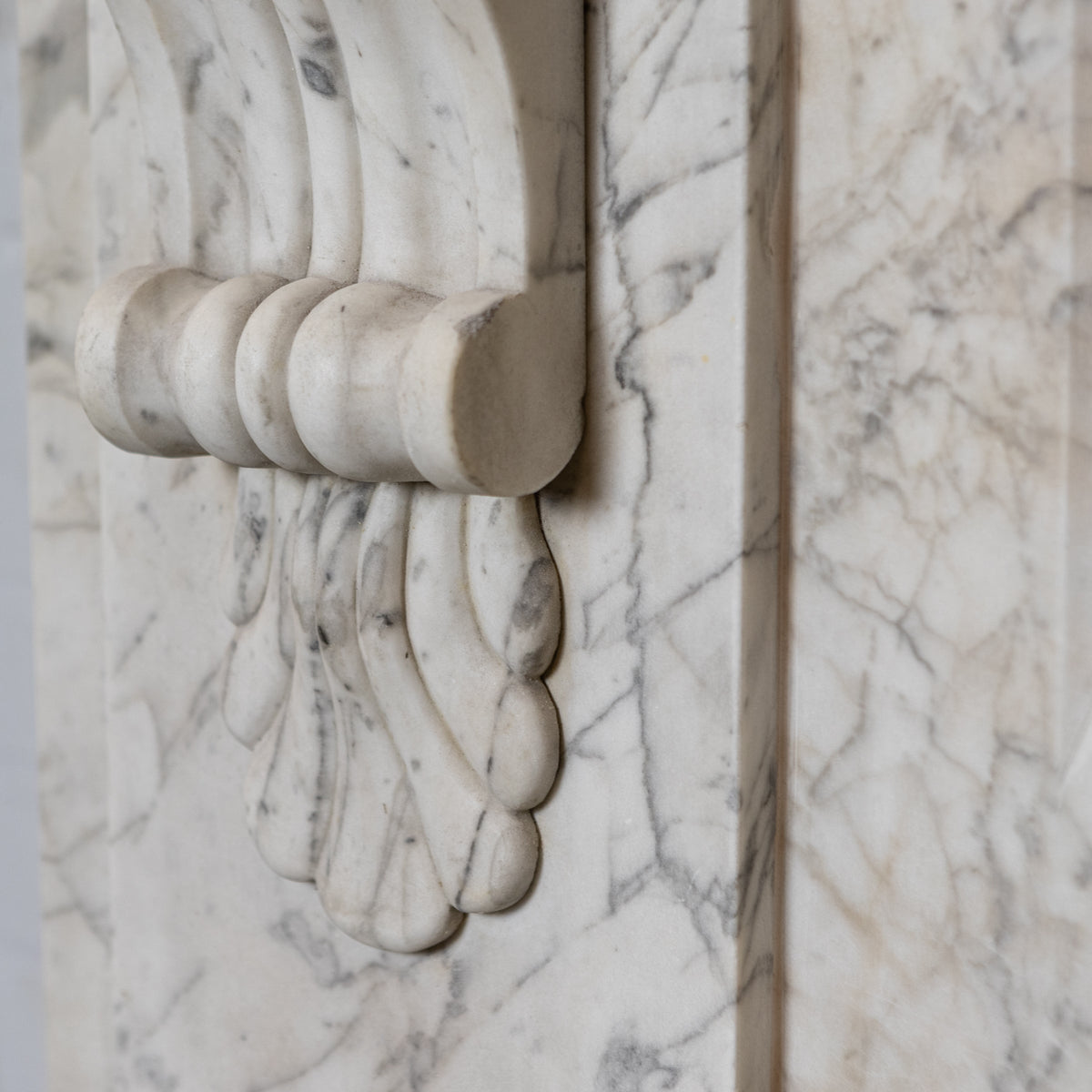 Large Antique Victorian Carrara Marble Arched Chimneypiece | The Architectural Forum