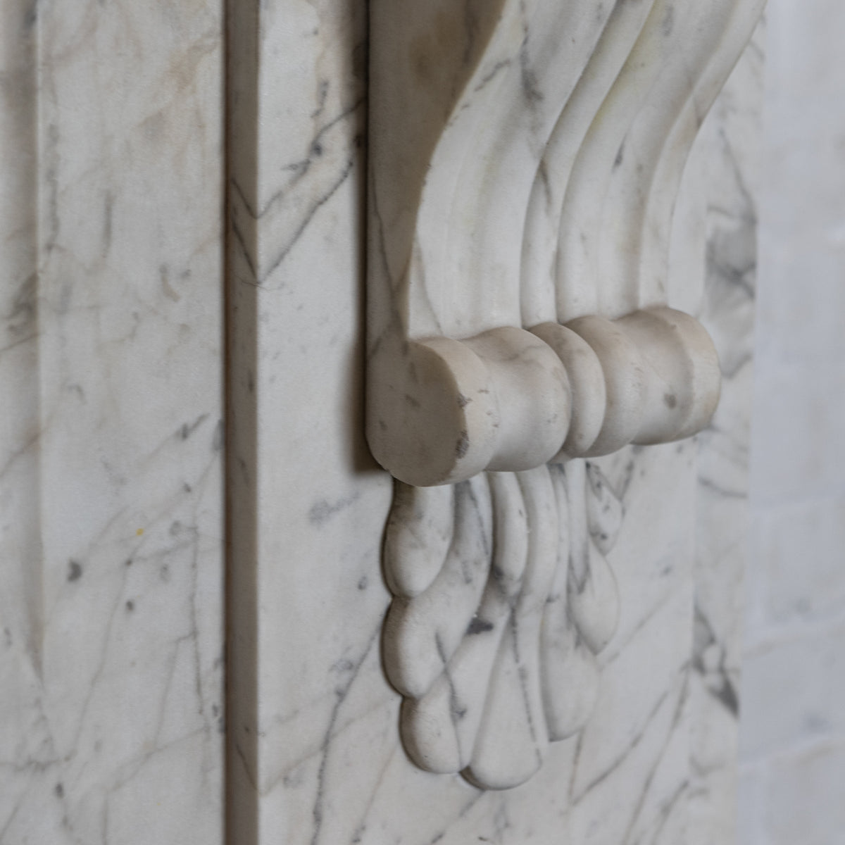 Large Antique Victorian Carrara Marble Arched Chimneypiece | The Architectural Forum