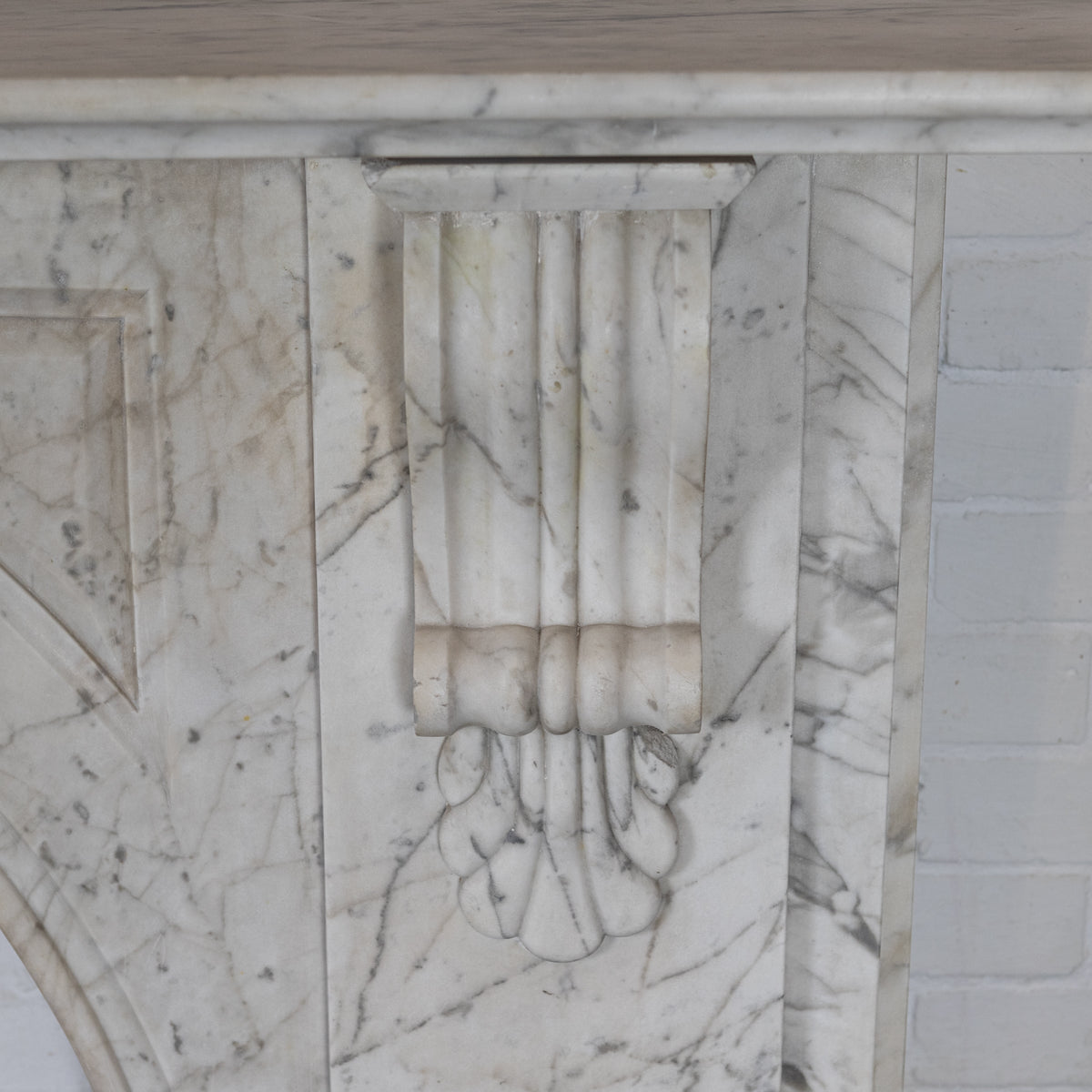 Large Antique Victorian Carrara Marble Arched Chimneypiece | The Architectural Forum
