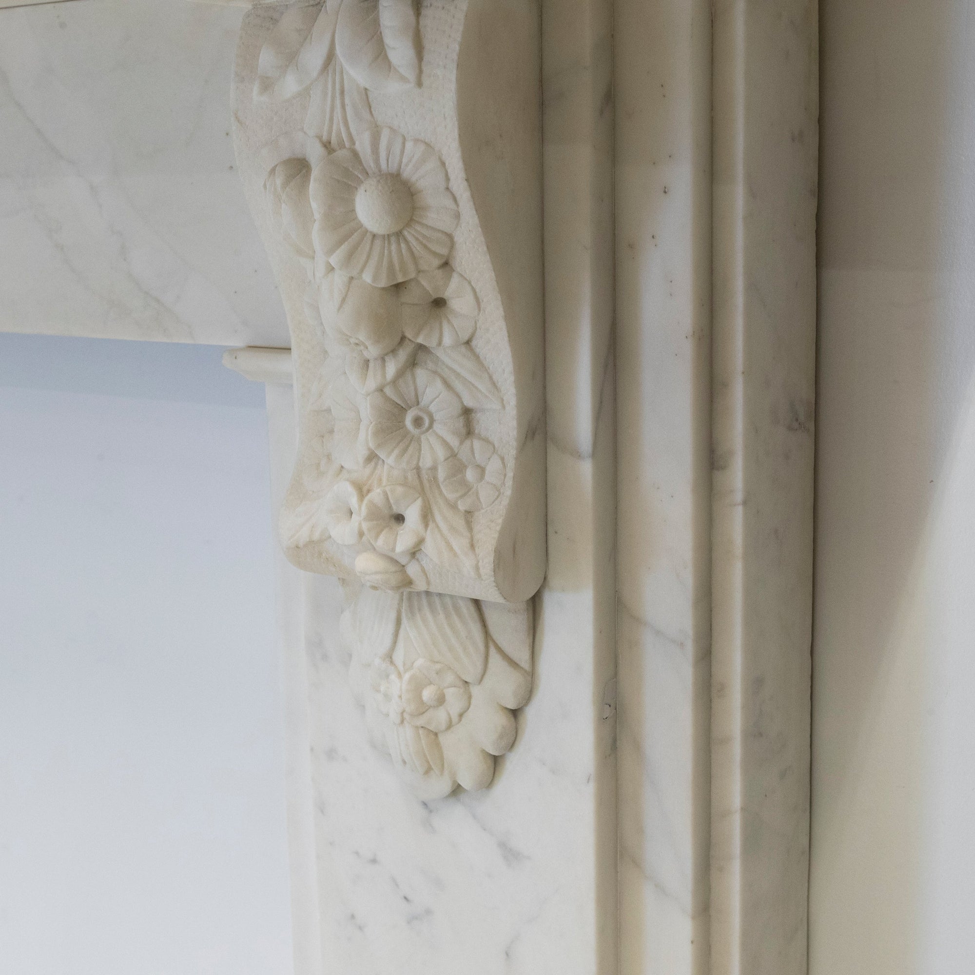 Antique Victorian Marble Surround with Ornate Carved Corbels | The Architectural Forum