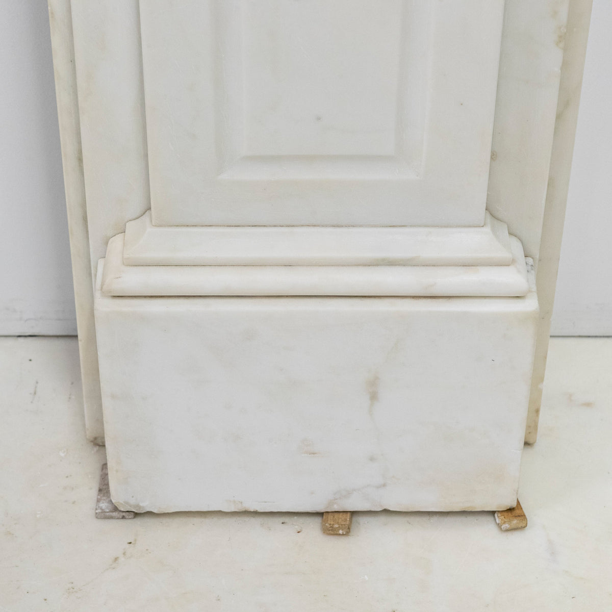 Antique Victorian Statuary Marble Carved Corbel Chimneypiece