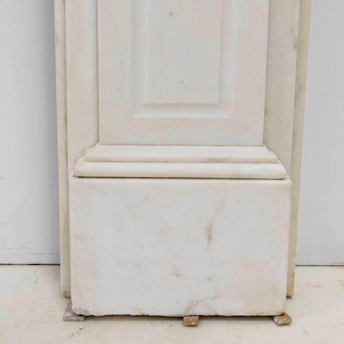 Antique Victorian Statuary Marble Carved Corbel Chimneypiece