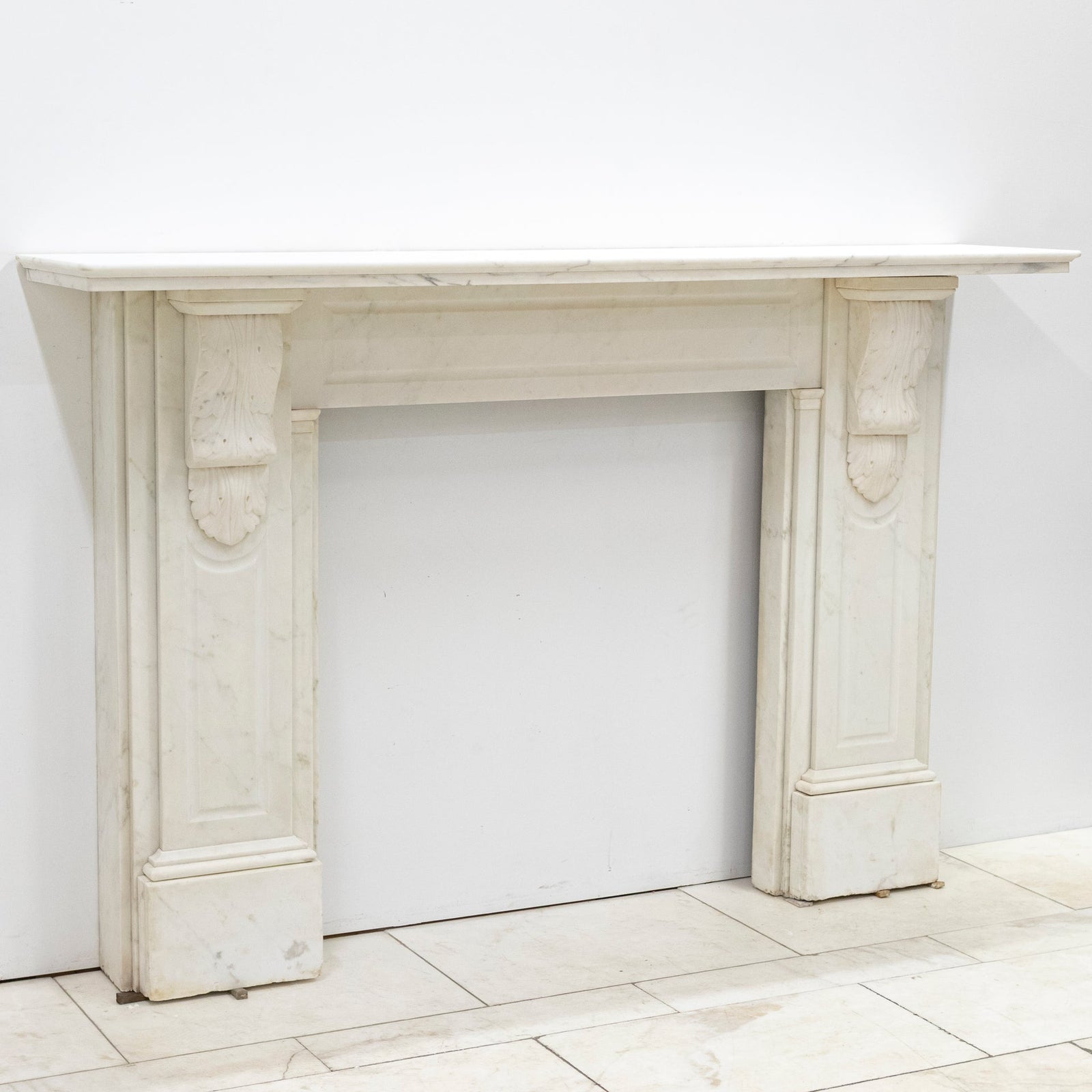 Antique Victorian Statuary Marble Carved Corbel Chimneypiece | The Architectural Forum
