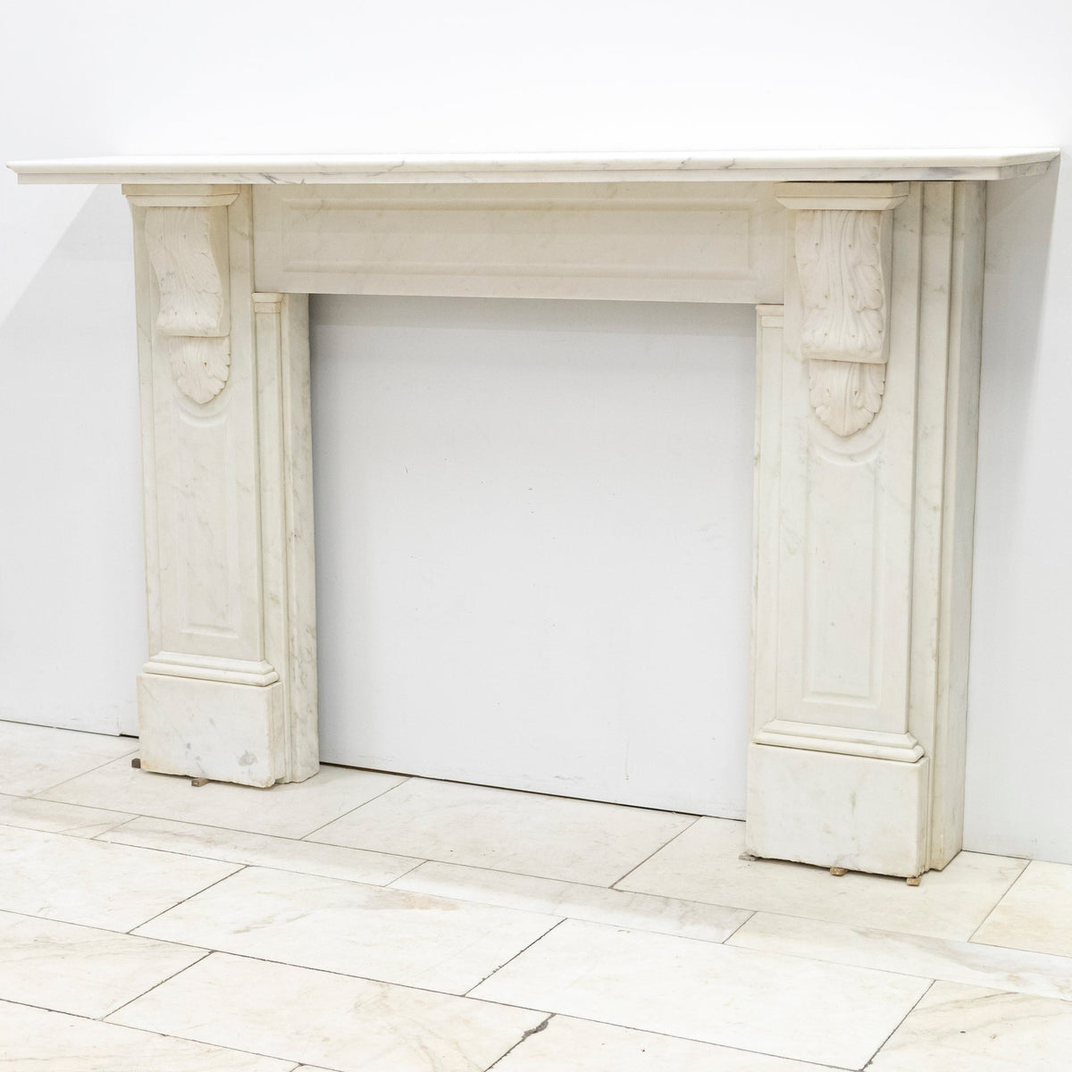 Antique Victorian Statuary Marble Carved Corbel Chimneypiece | The Architectural Forum