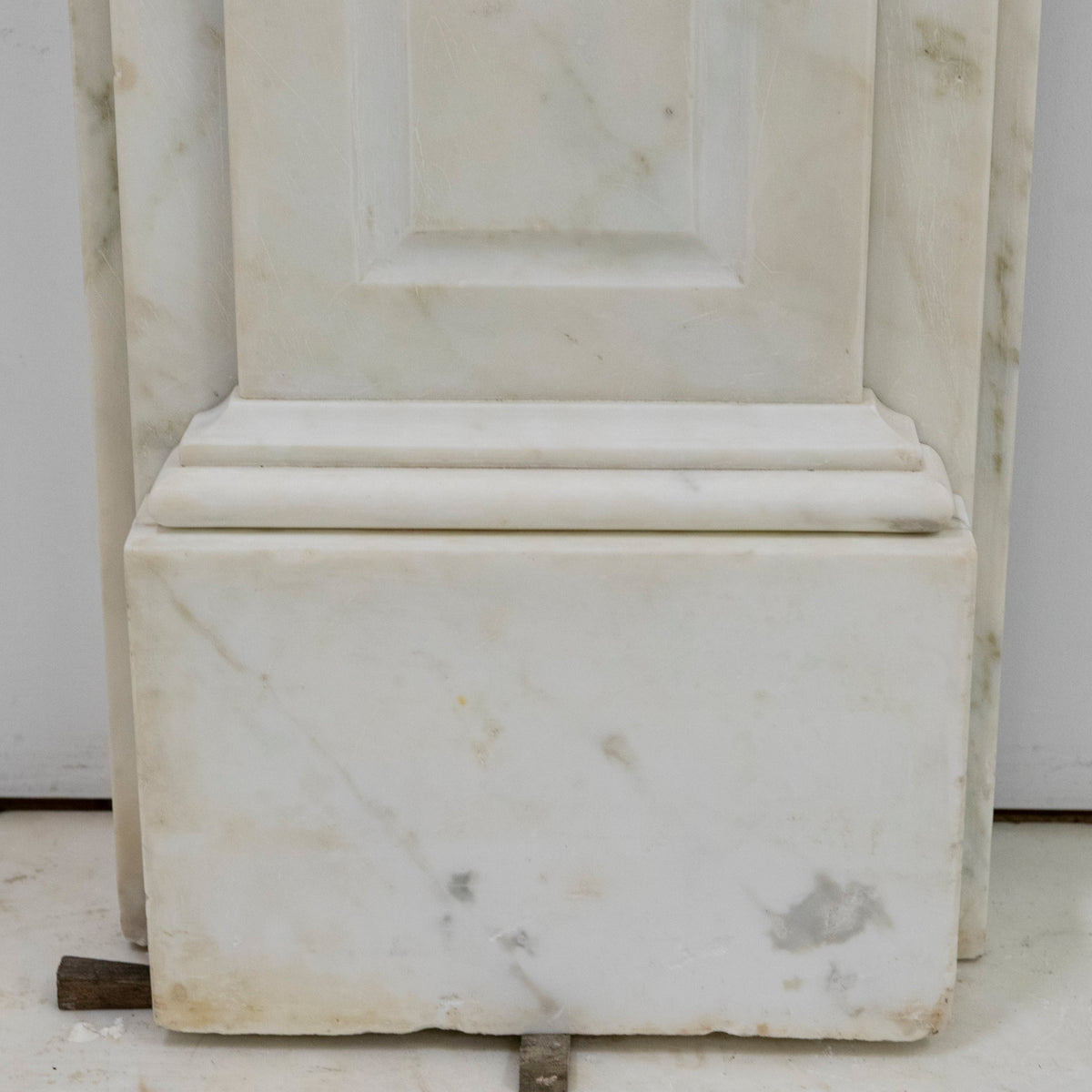 Antique Victorian Statuary Marble Carved Corbel Chimneypiece