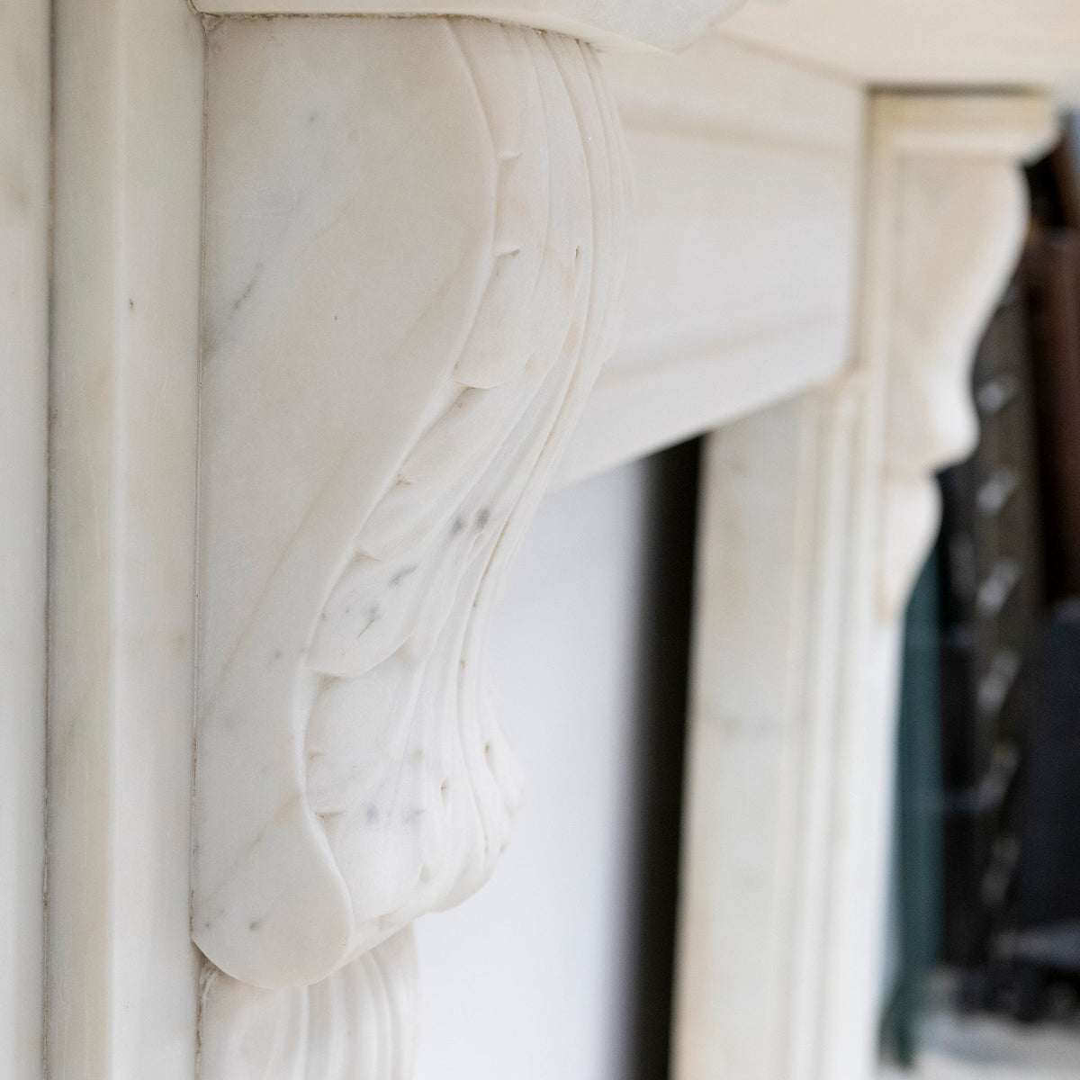 Antique Victorian Statuary Marble Carved Corbel Chimneypiece | The Architectural Forum