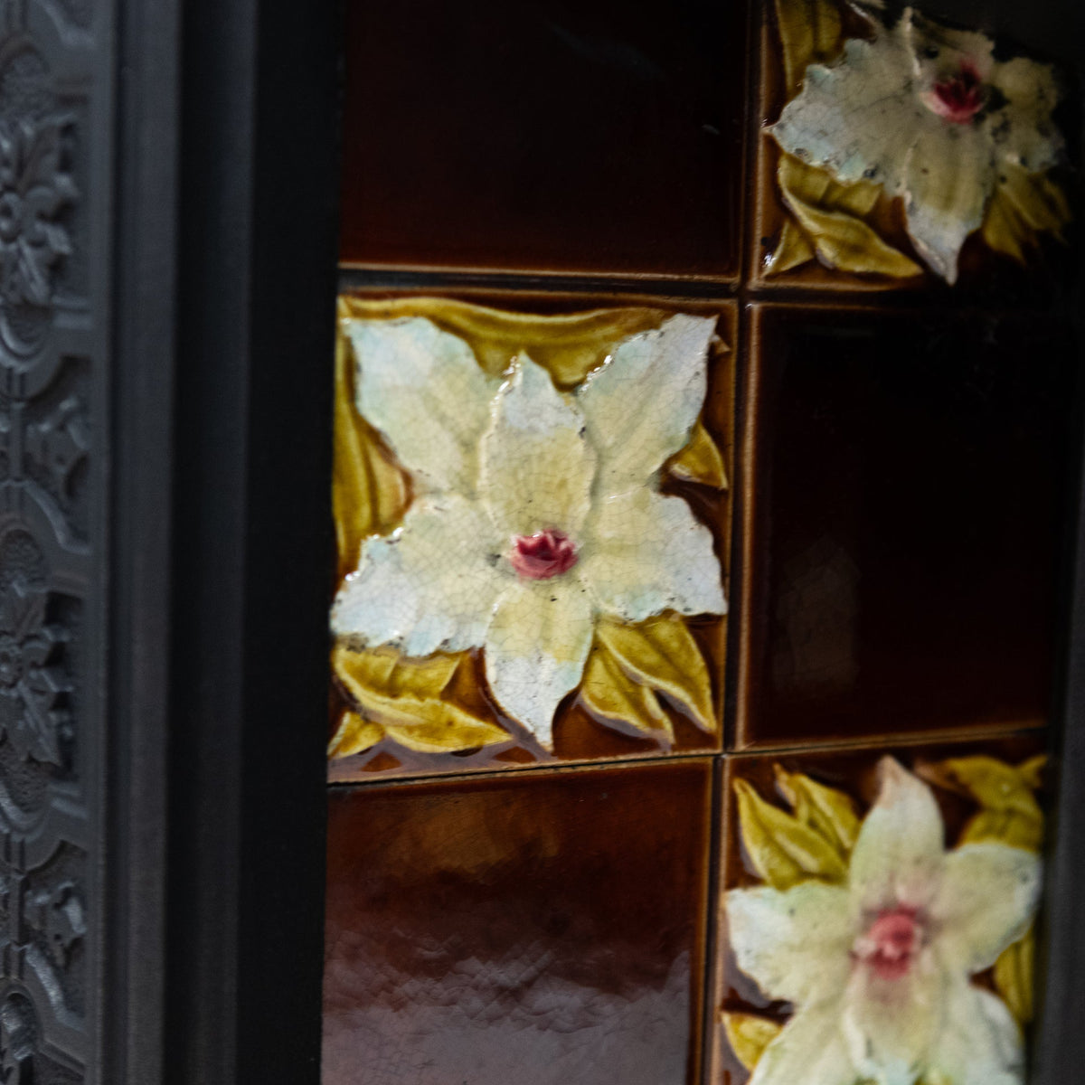 Antique Victorian Tiled Fireplace Insert | The Architectural Forum