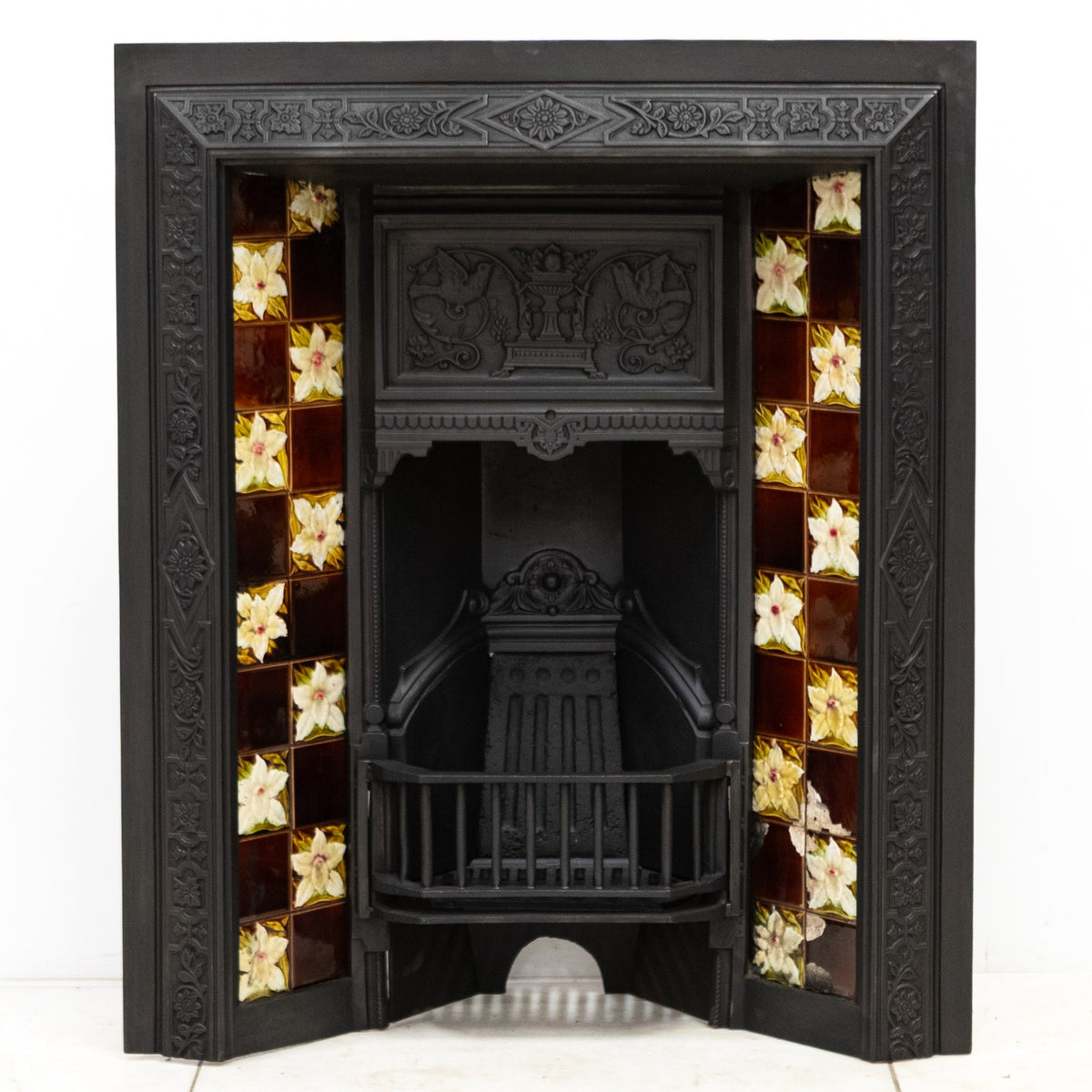 Antique Victorian Tiled Fireplace Insert | The Architectural Forum
