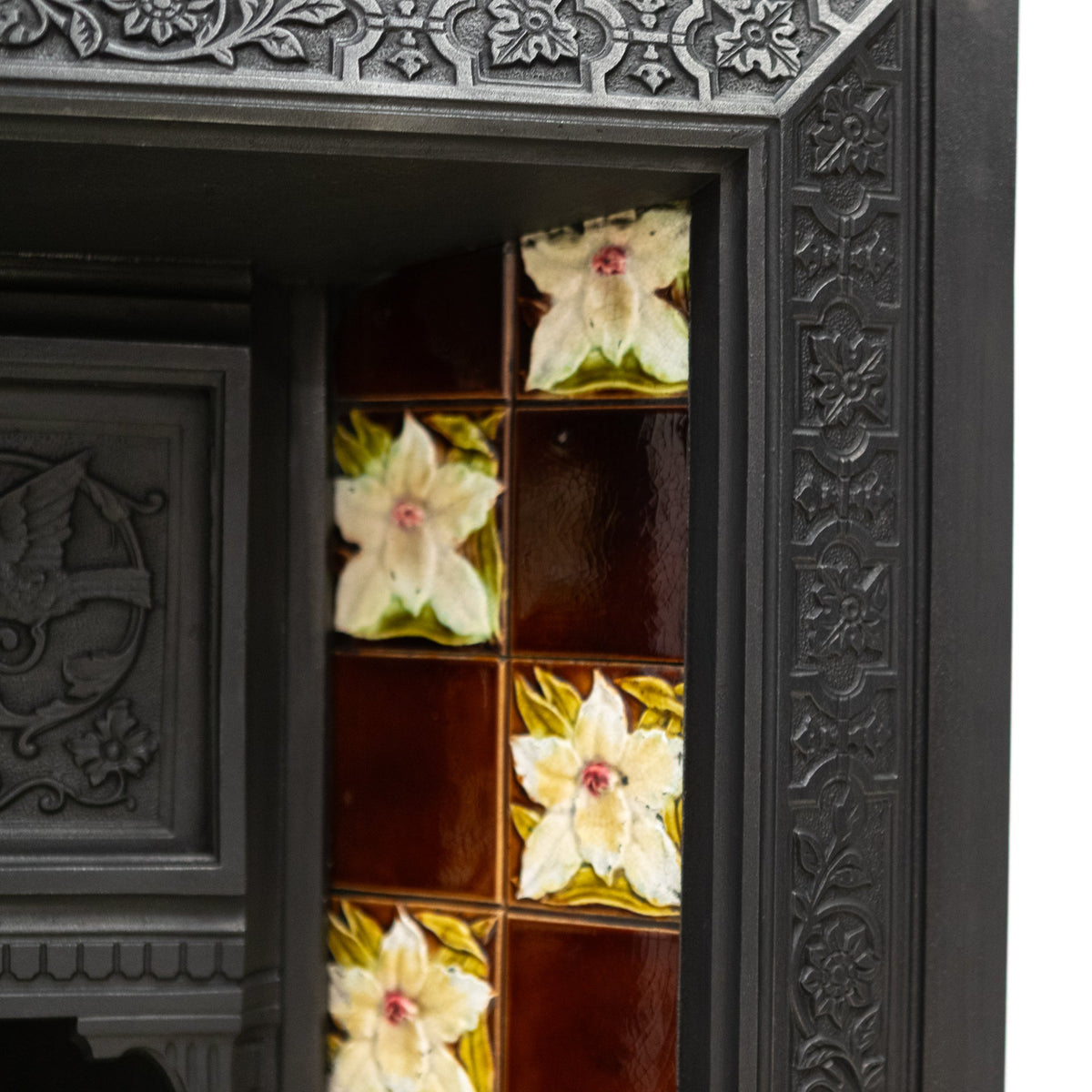 Antique Victorian Tiled Fireplace Insert | The Architectural Forum