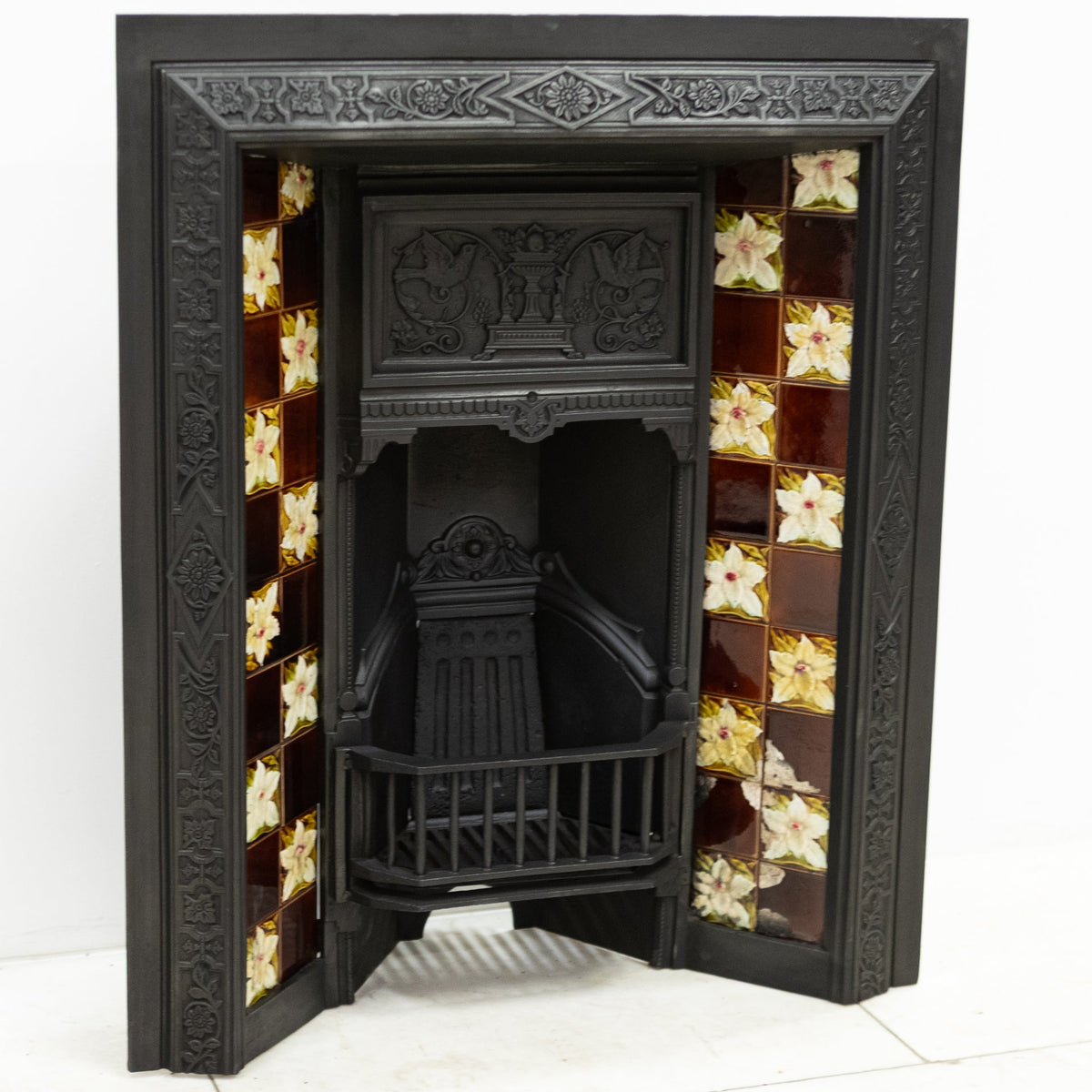 Antique Victorian Tiled Fireplace Insert | The Architectural Forum