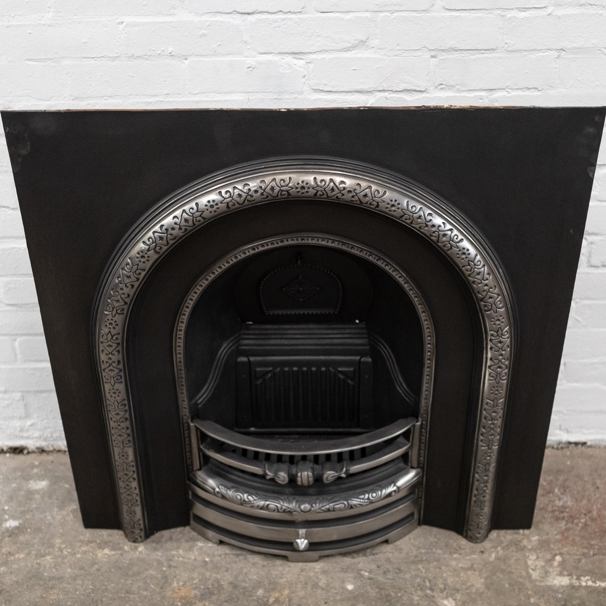 Reclaimed Victorian Style Arched Fireplace Insert | The Architectural Forum