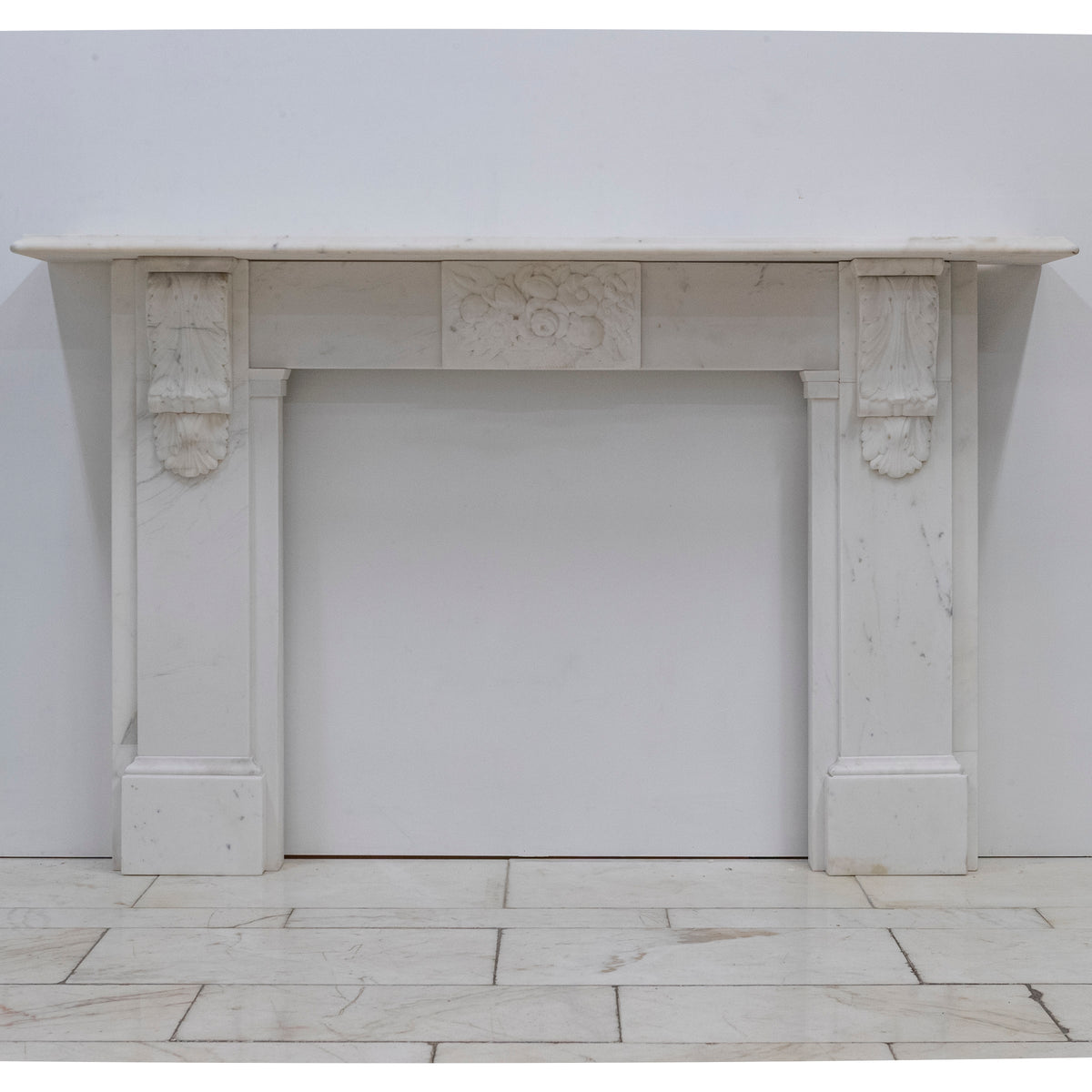 Antique Victorian Marble Surround with Ornate Carved Corbels | The Architectural Forum