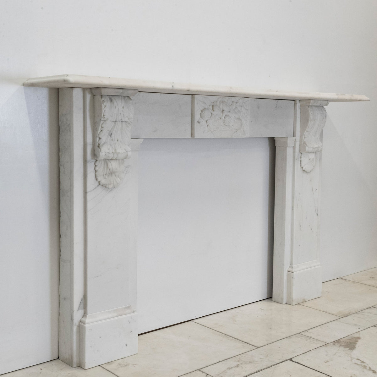 Antique Victorian Marble Surround with Ornate Carved Corbels | The Architectural Forum