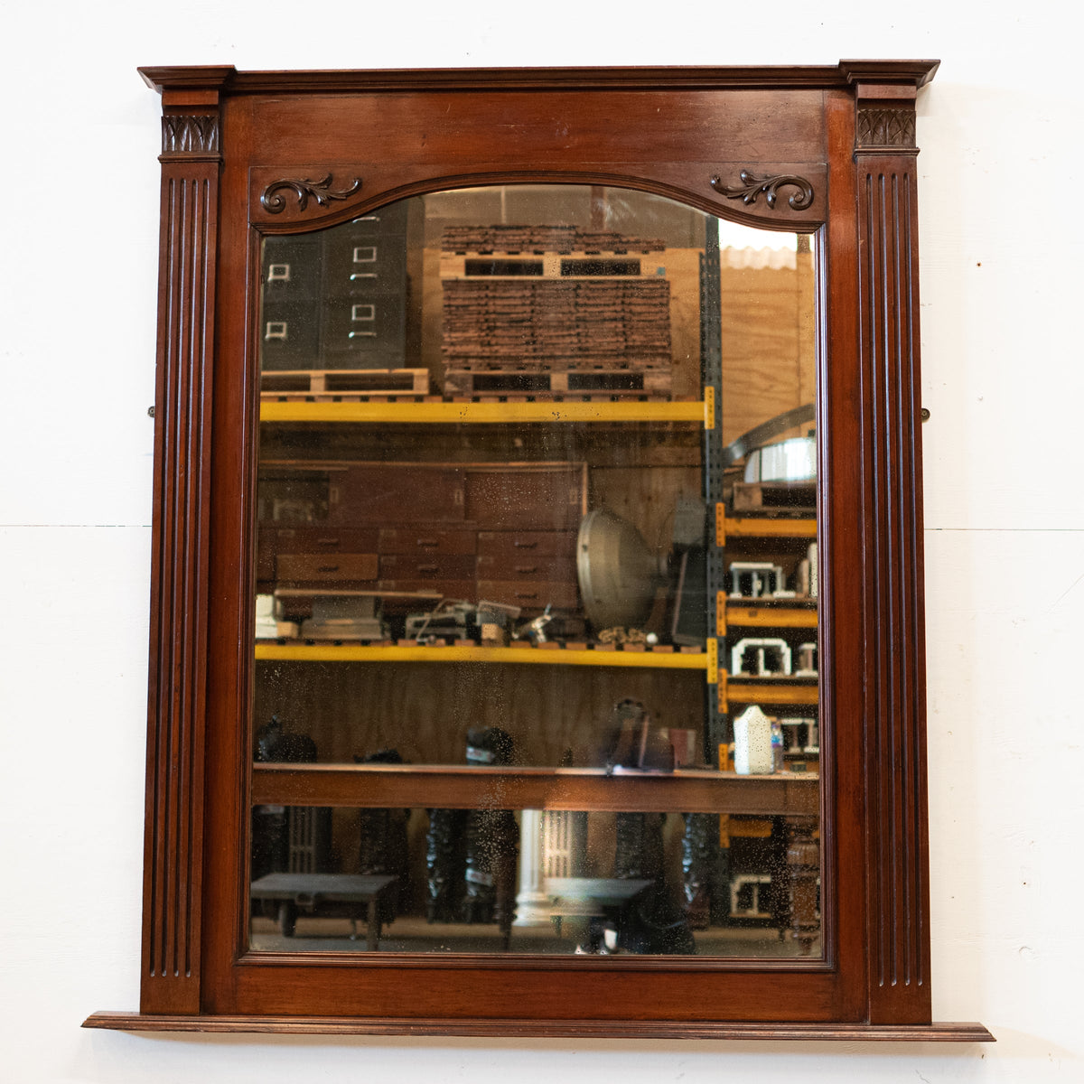 Large Antique Mahogany Overmantle Mirror | The Architectural Forum
