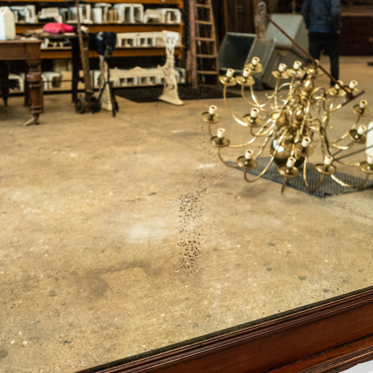 Large Antique Mahogany Overmantle Mirror | The Architectural Forum