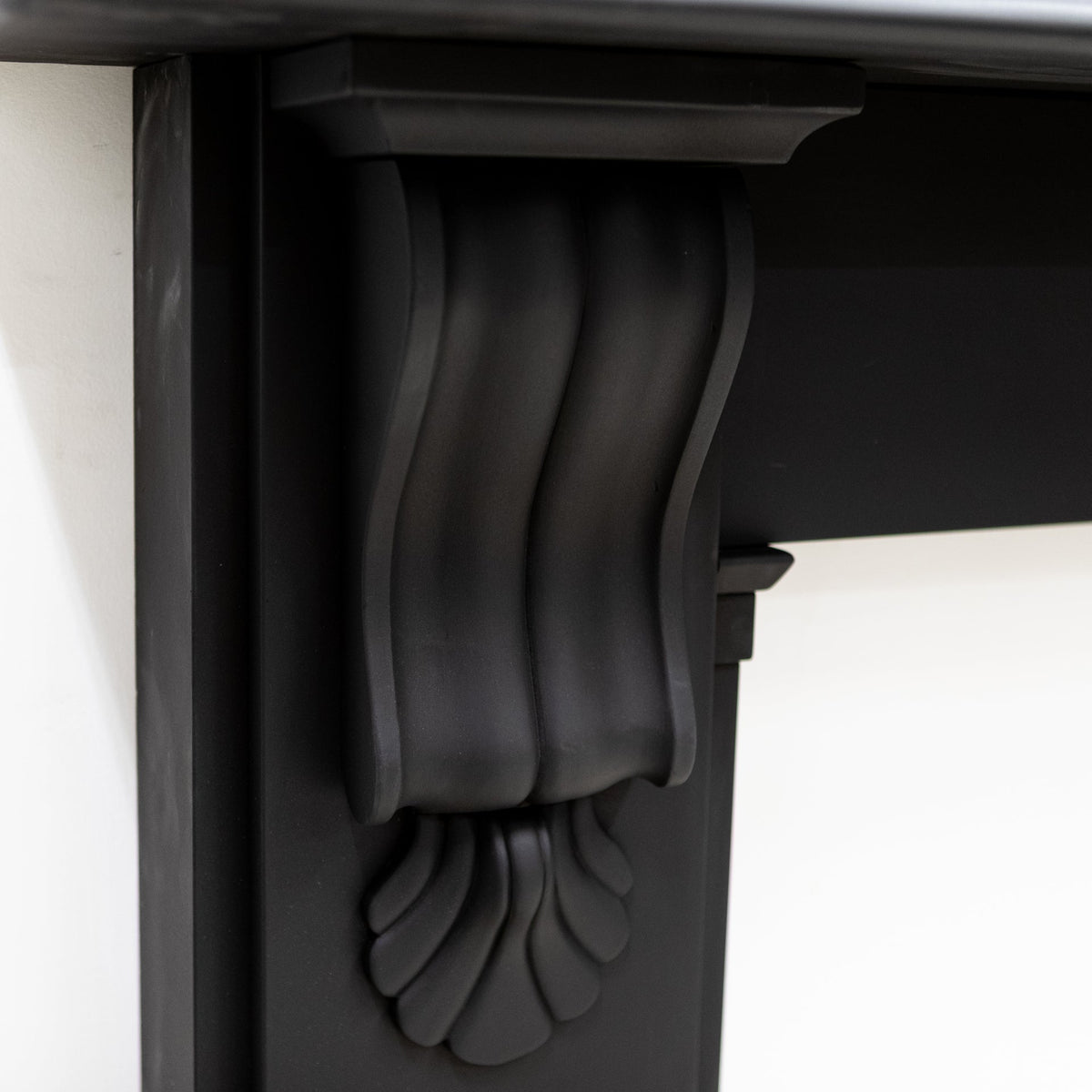 Antique Black Slate Victorian Fireplace Surround With Corbels | The Architectural Forum
