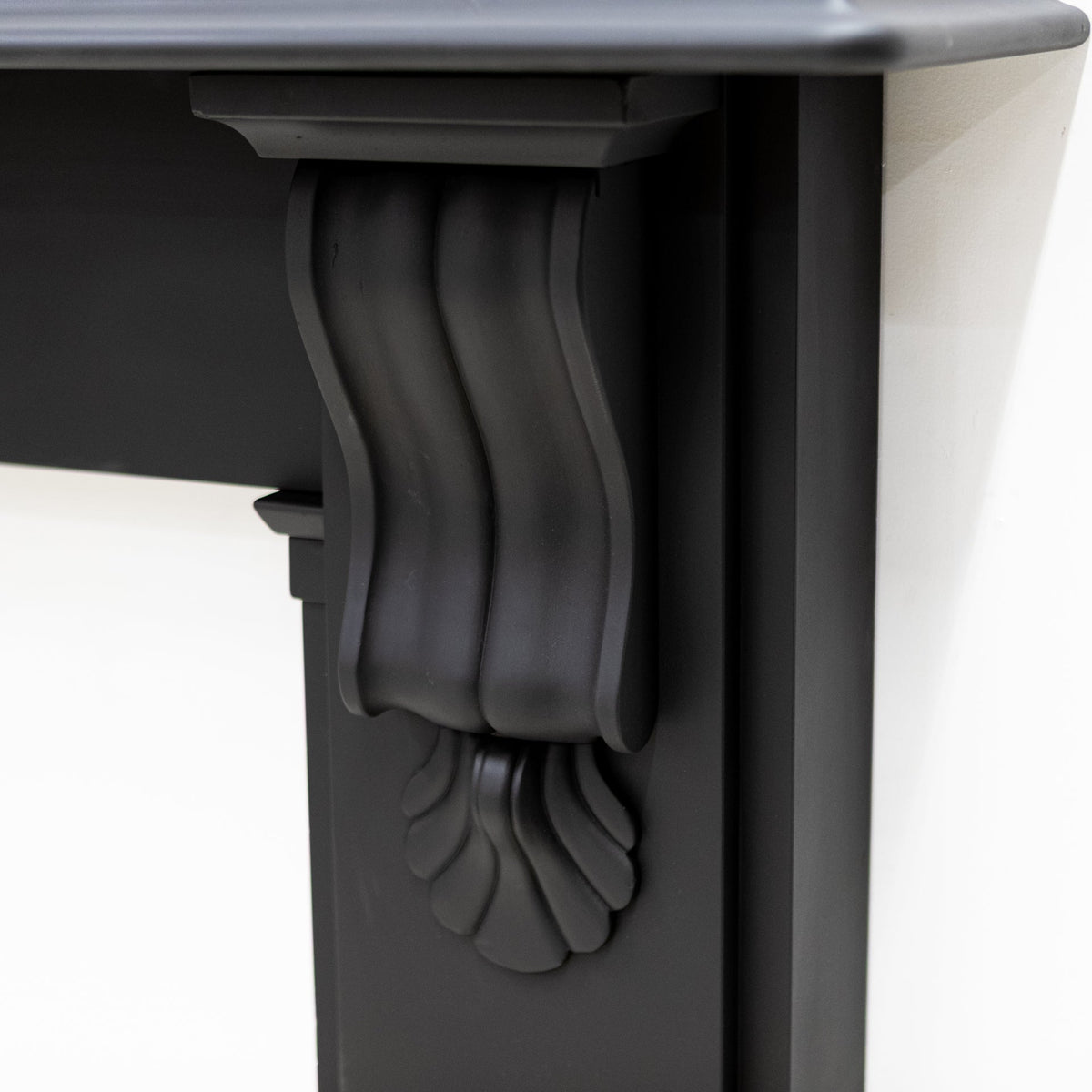 Antique Black Slate Victorian Fireplace Surround With Corbels | The Architectural Forum